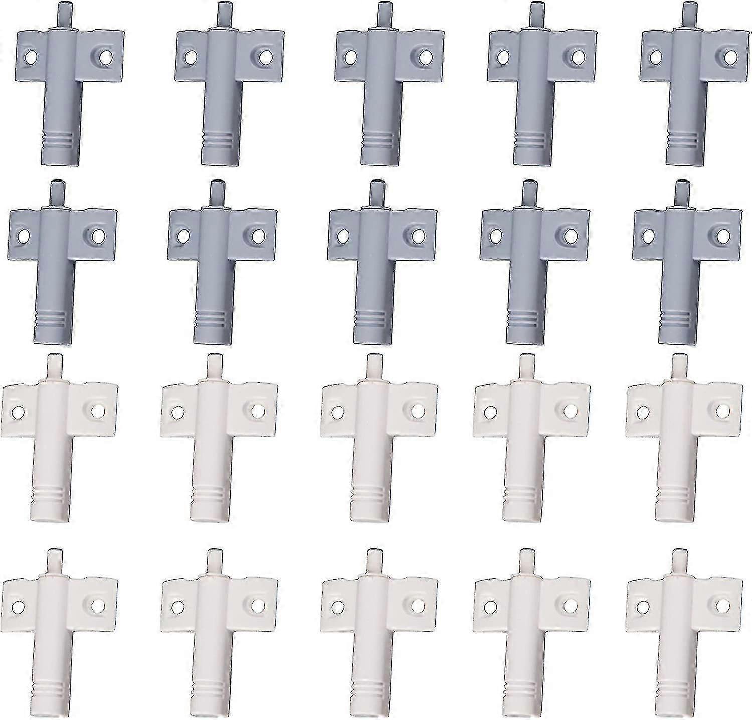 20pcs Kitchen Door Damper Buffer Drawer ABS Noise Reduction White Grey