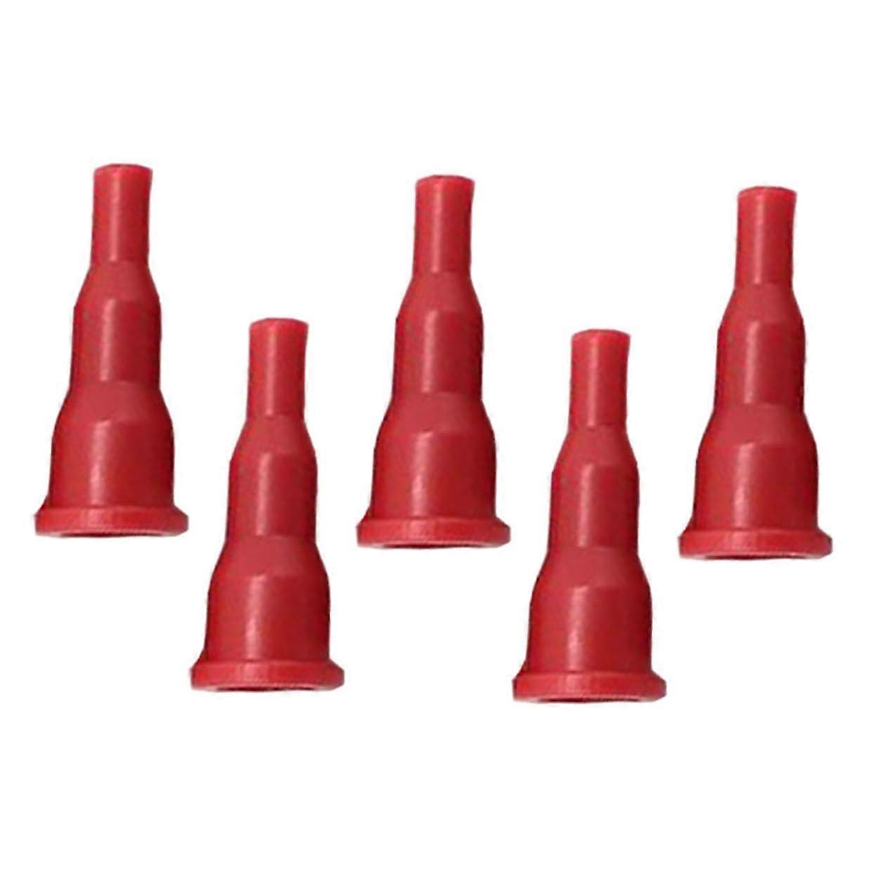 Charging Valve for Gas Tank Adapter - Pack of 5 Red Plastic Refrigerant Filling Valve, Compatible with Standard Models