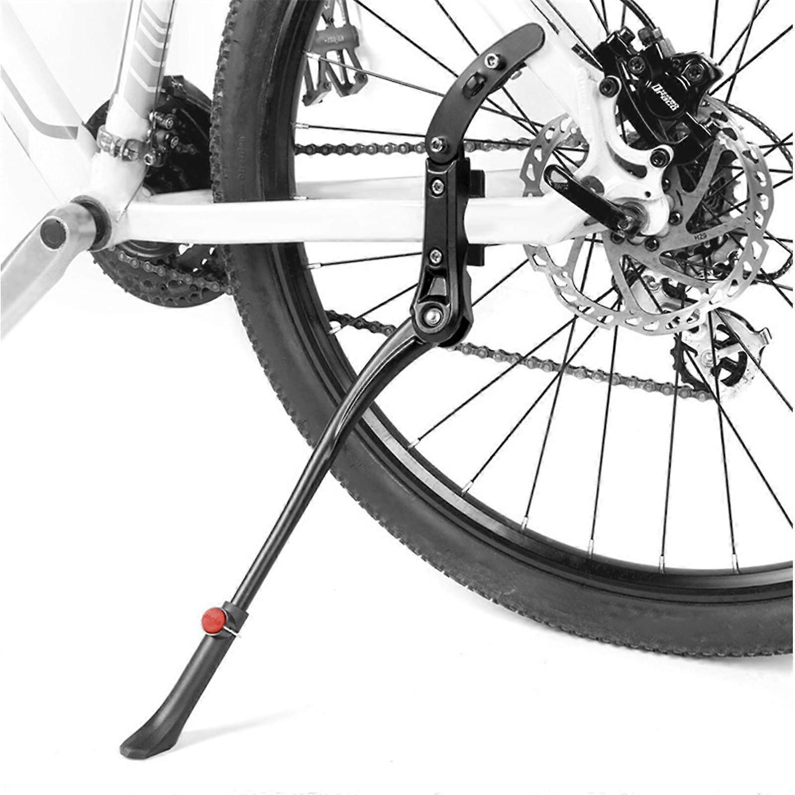 Side Stand Bicycle 24-29 Inches, Height Adjustable Non-Slip Rear Wheel Stand for Mountain and City Bikes