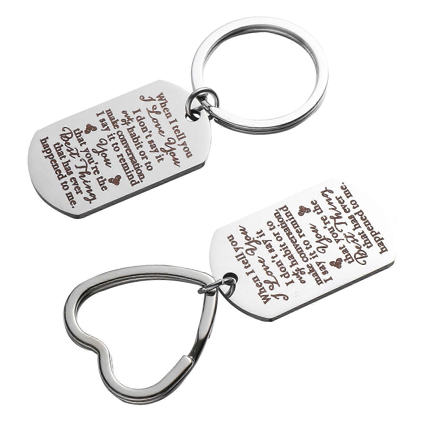 Travel Keyring Stainless Steel Key Rings Corrosion Resistance For Daily Use Silver Color 2Pcs