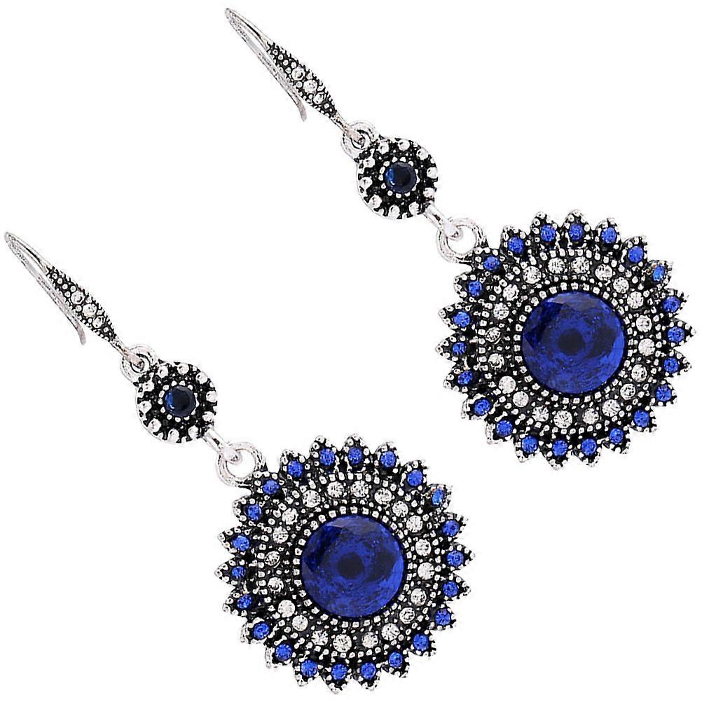 Boho Earrings Sunflower Studs Women Jewelry Party Performance present Giving Blue 1Pair