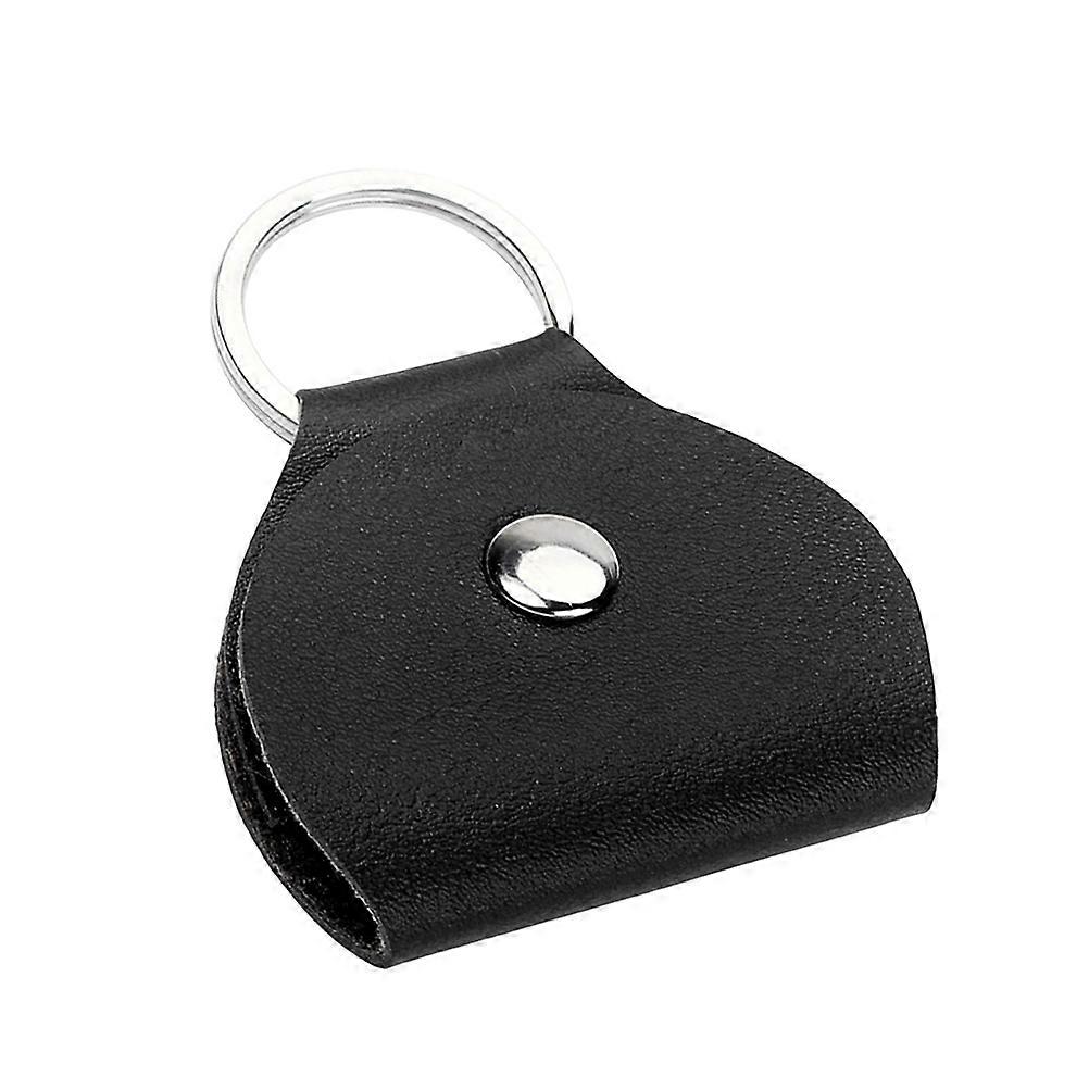 Guitar Storage Plectrum Holder Bag Case Simple Rectangular Black 10.8X5.2X0.1cm Attachment 1Pcs