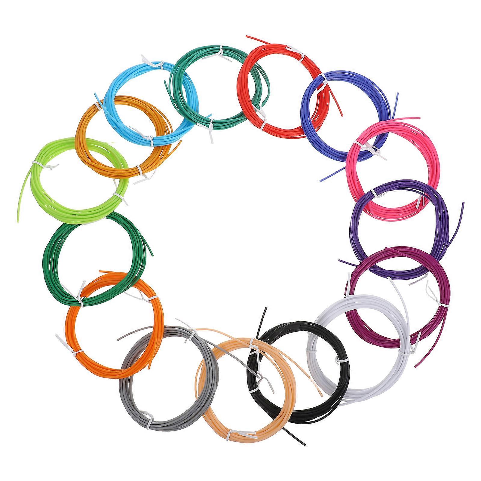 3D Pen Materials Colored Refills For 3d Printer Pen Artistic Creation Multi-Colored 15 Rolls