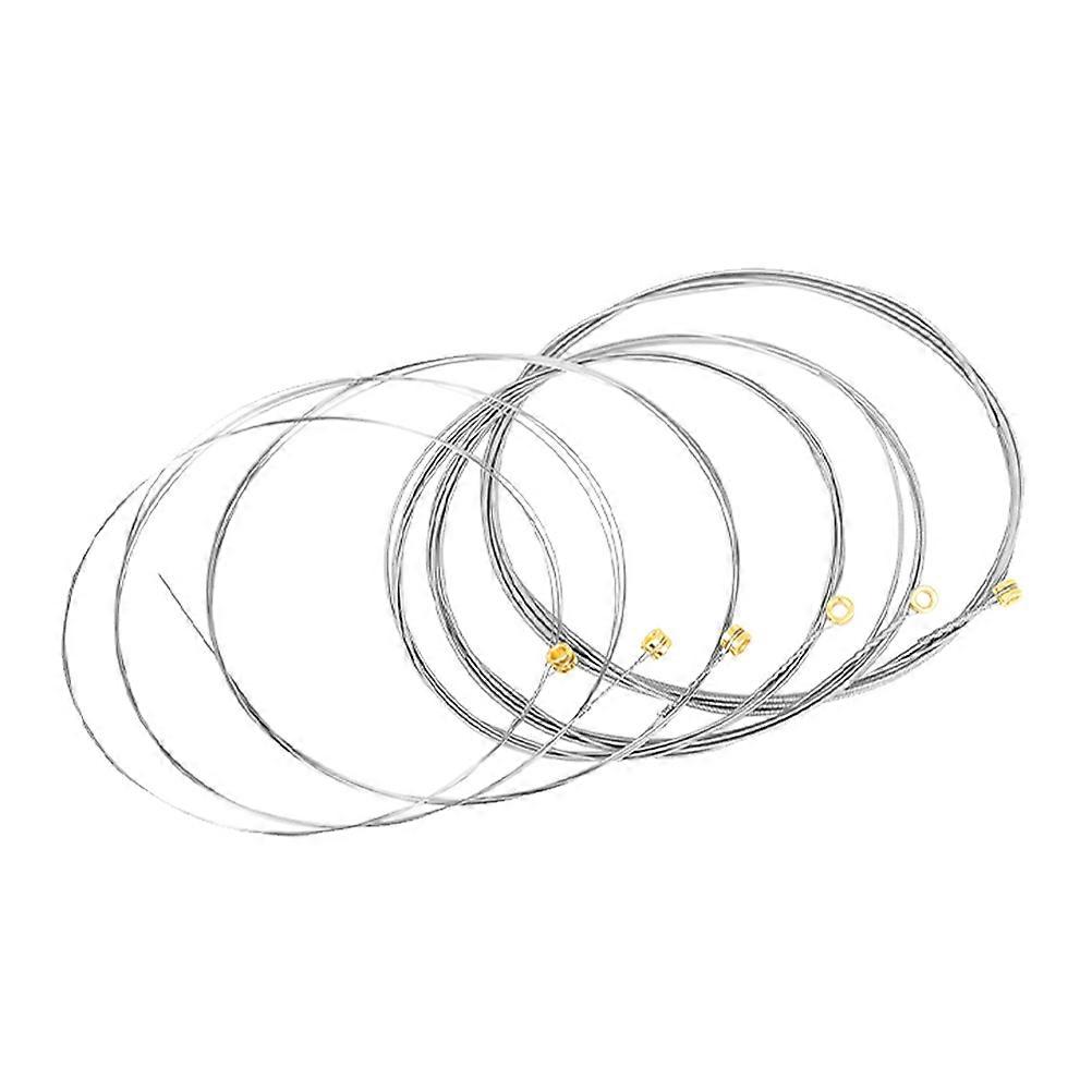 Electric Guitar Strings Replacement Set 6pcs Durable Acoustic Strings for Bright Tone and Long Sustain