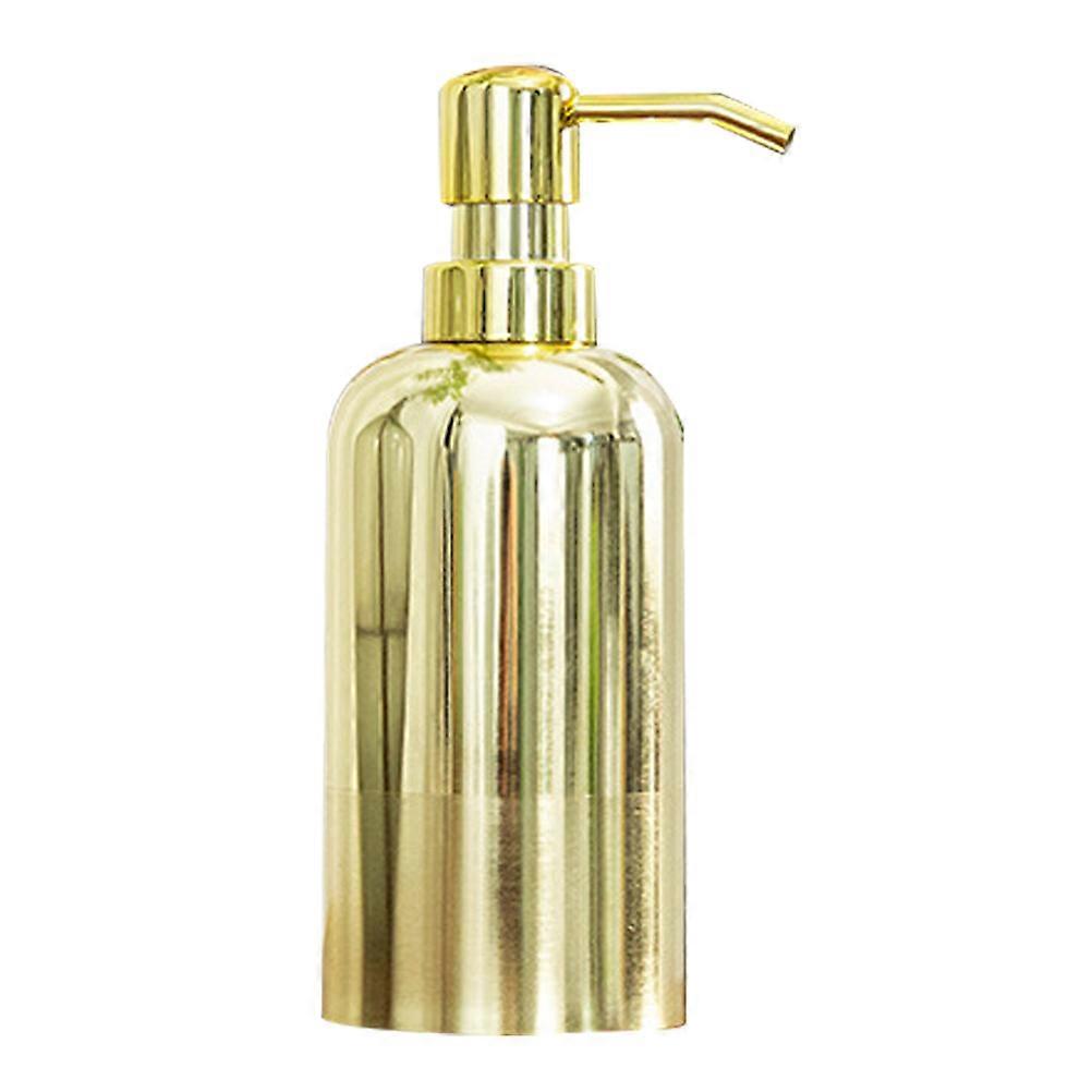 Metal Dispenser Bottles Reusable Shampoo Pump Bottle For Liquid Soap Golden Elegant Design 1Pcs