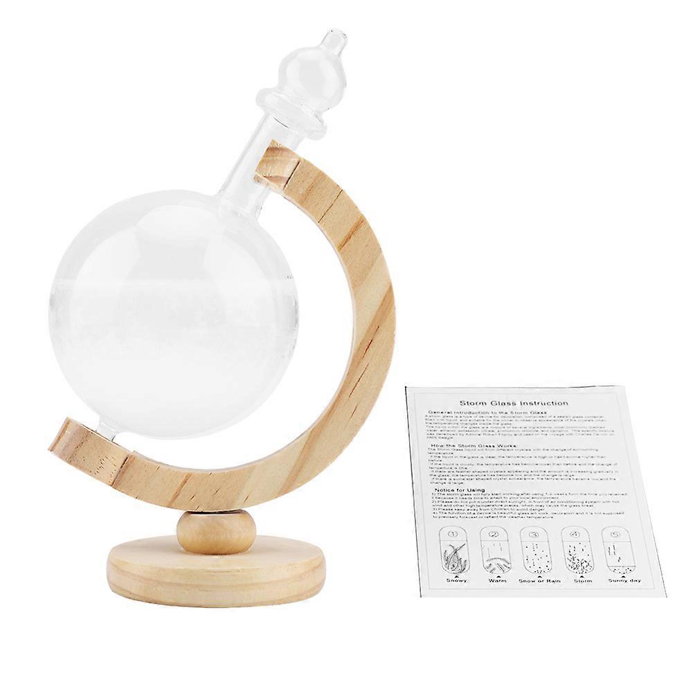 Creative Globe Shaped Storm Glass Bottle Desktop Weather Station Weather Predictor