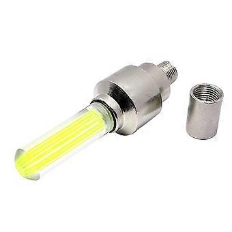 Roda de Pneu de Bicicleta LED Luzes Bico de Gás Lâmpada Válvula de Pneu Brilho Luz de Segurança Noturna Amarela