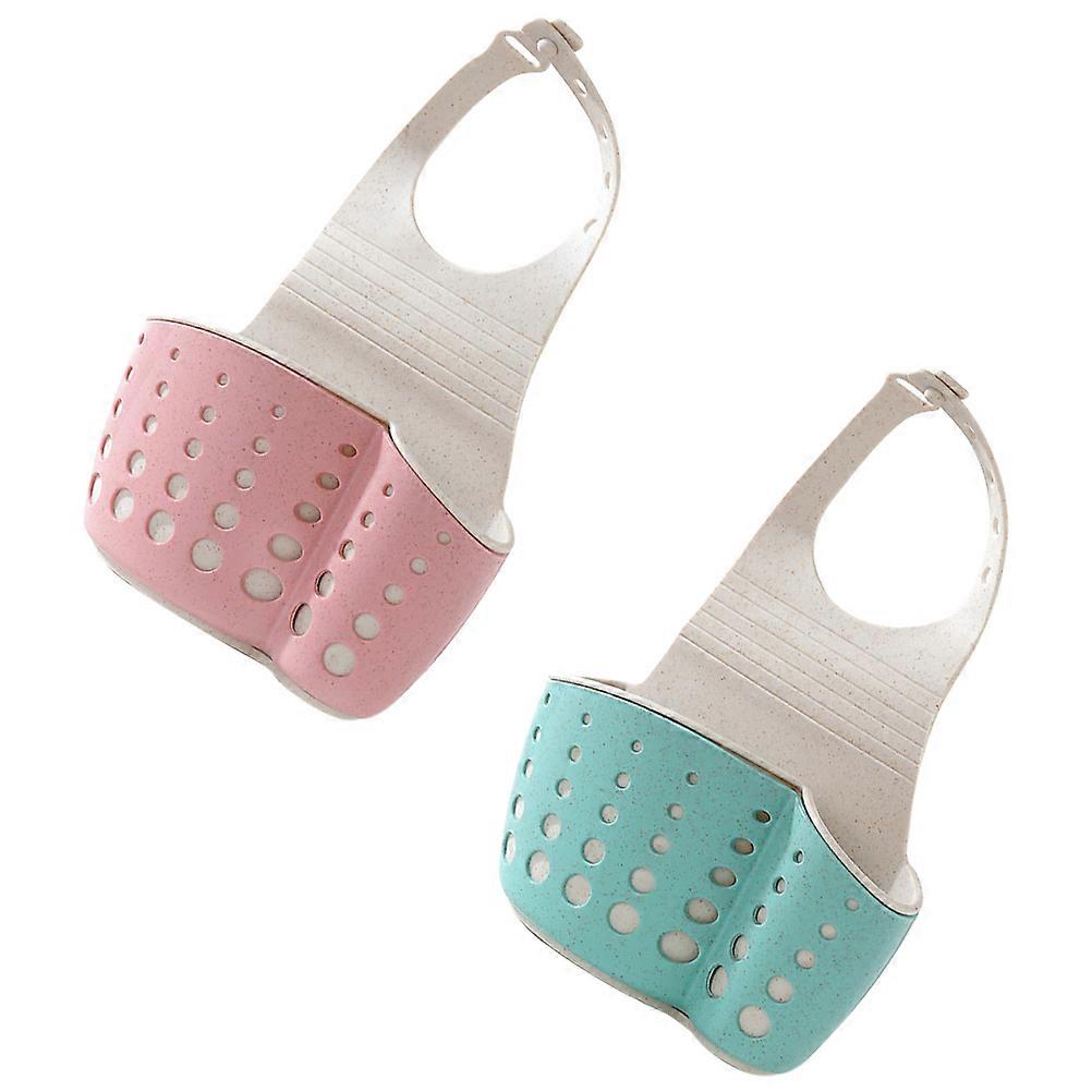 Kitchen Sink Accessories Sponge Holder for Sink Organization Material Green 2Pcs