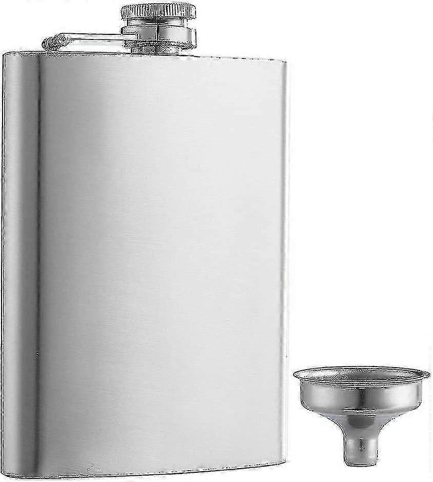 Solid Flask Stainless Steel Flask And Funnel Set, 8 Oz