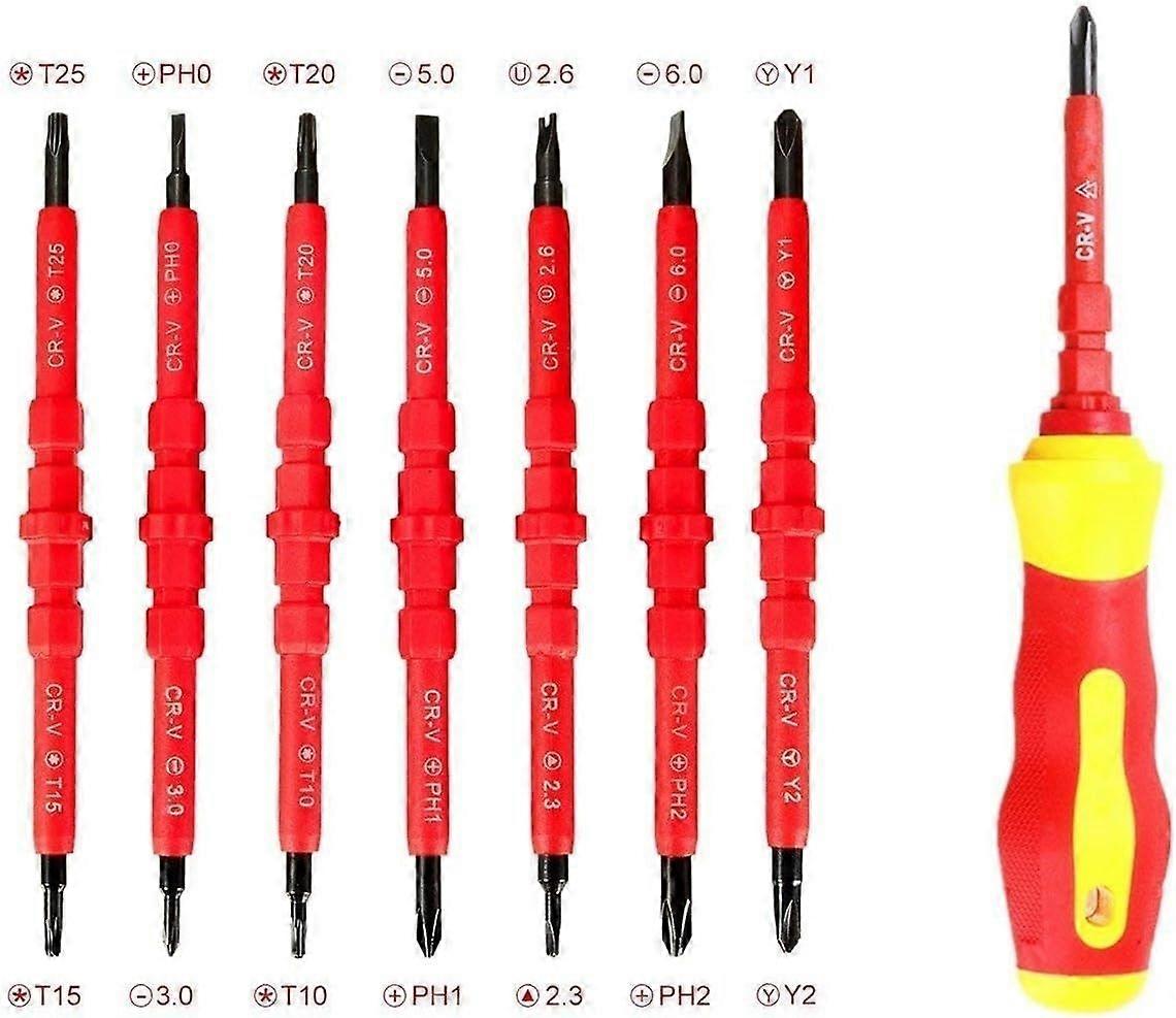 Hand Tool Set Precision Screwdriver Set 7 Pieces Magnetic Electrician Screwdriver Multi-Tool