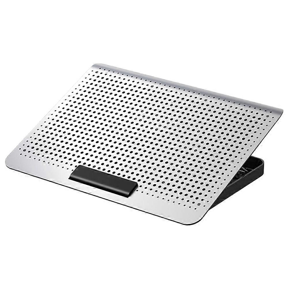 Adjustable Laptop Cooler Rack with Powerful Exhaust Fan for Computer Use Silver Aluminum Alloy 7
