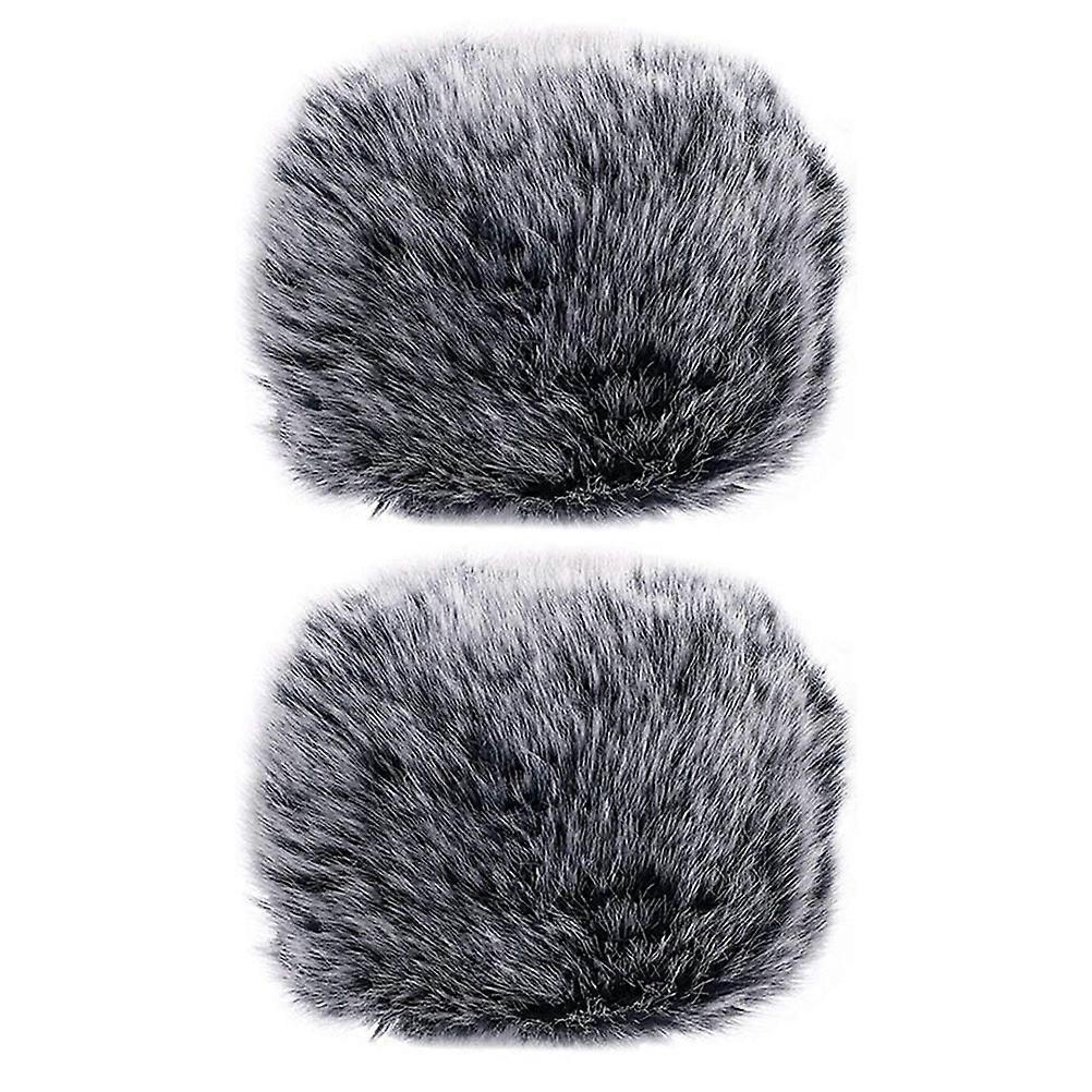 Splash Mic Cover 2pcs Plush Microphone Sleeve for Wind and Spit Protection Ideal for Interviews, Performances, and Professional Use