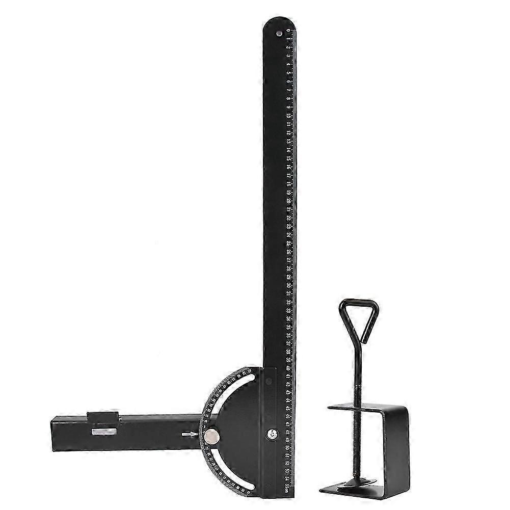 Multifunctional Movable Guide Ruler 550mm Woodworking Tool for Length and Angle Measurement