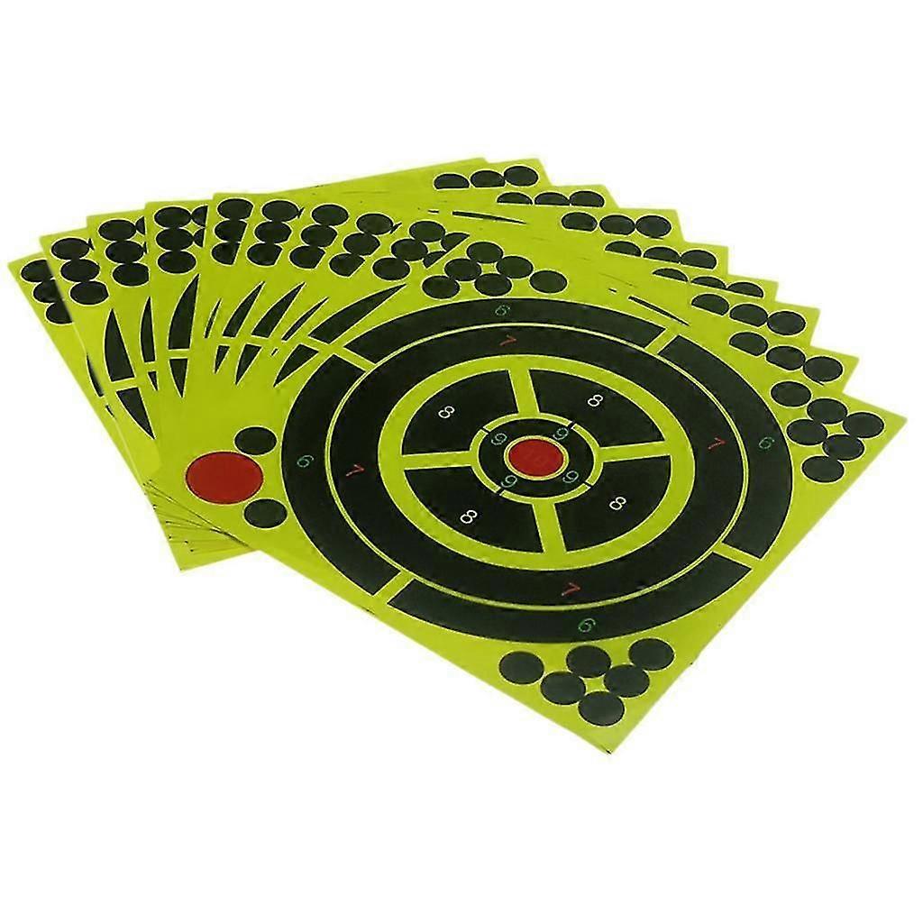 10pcs Shooting Targets Reactive Splatter Adhesive Paper Target 20x20cm
