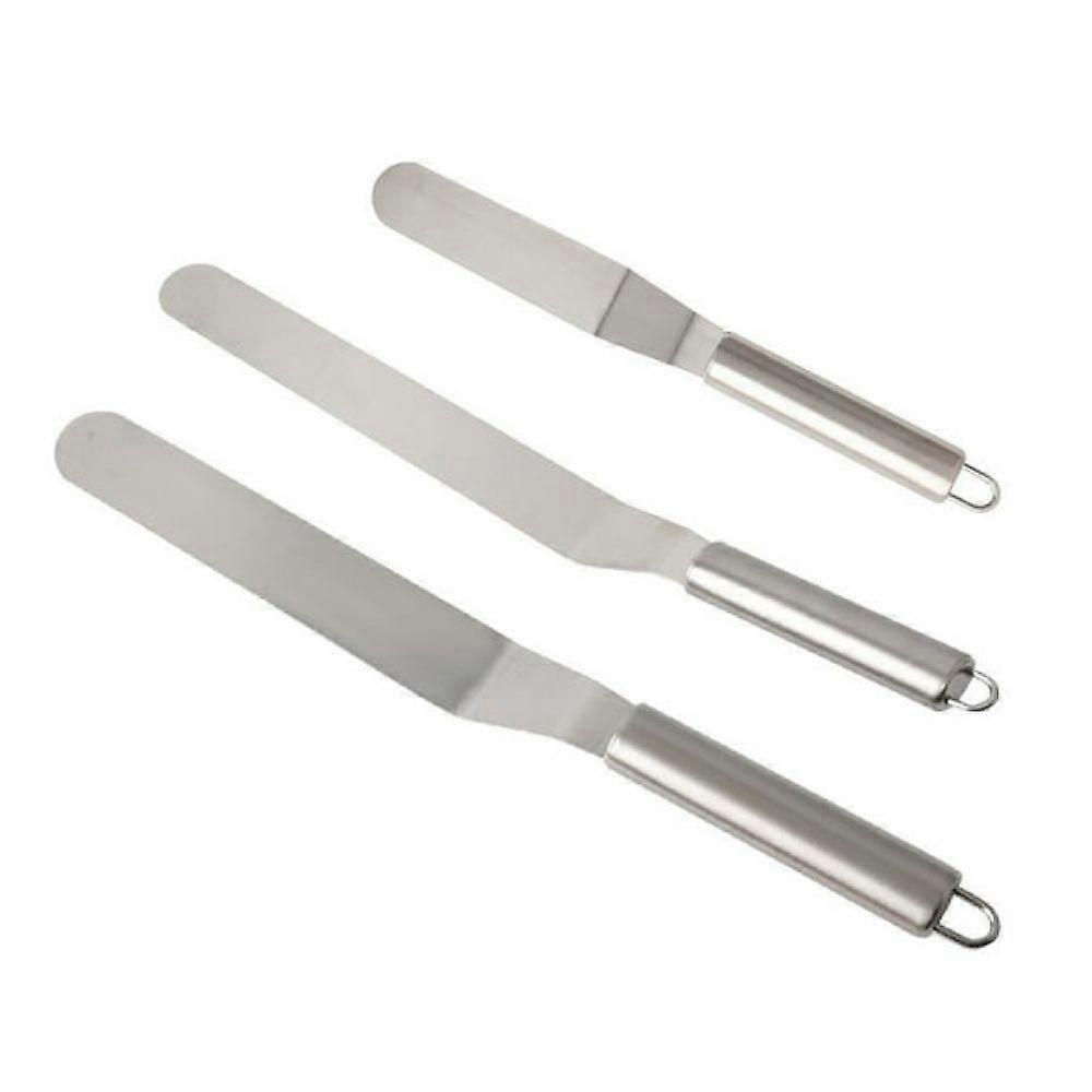 JUNWELL set Spatulas Cake Icing Knife 6 8 10 Inch Angled Cake Frosting Decorating Spatula Set of 3