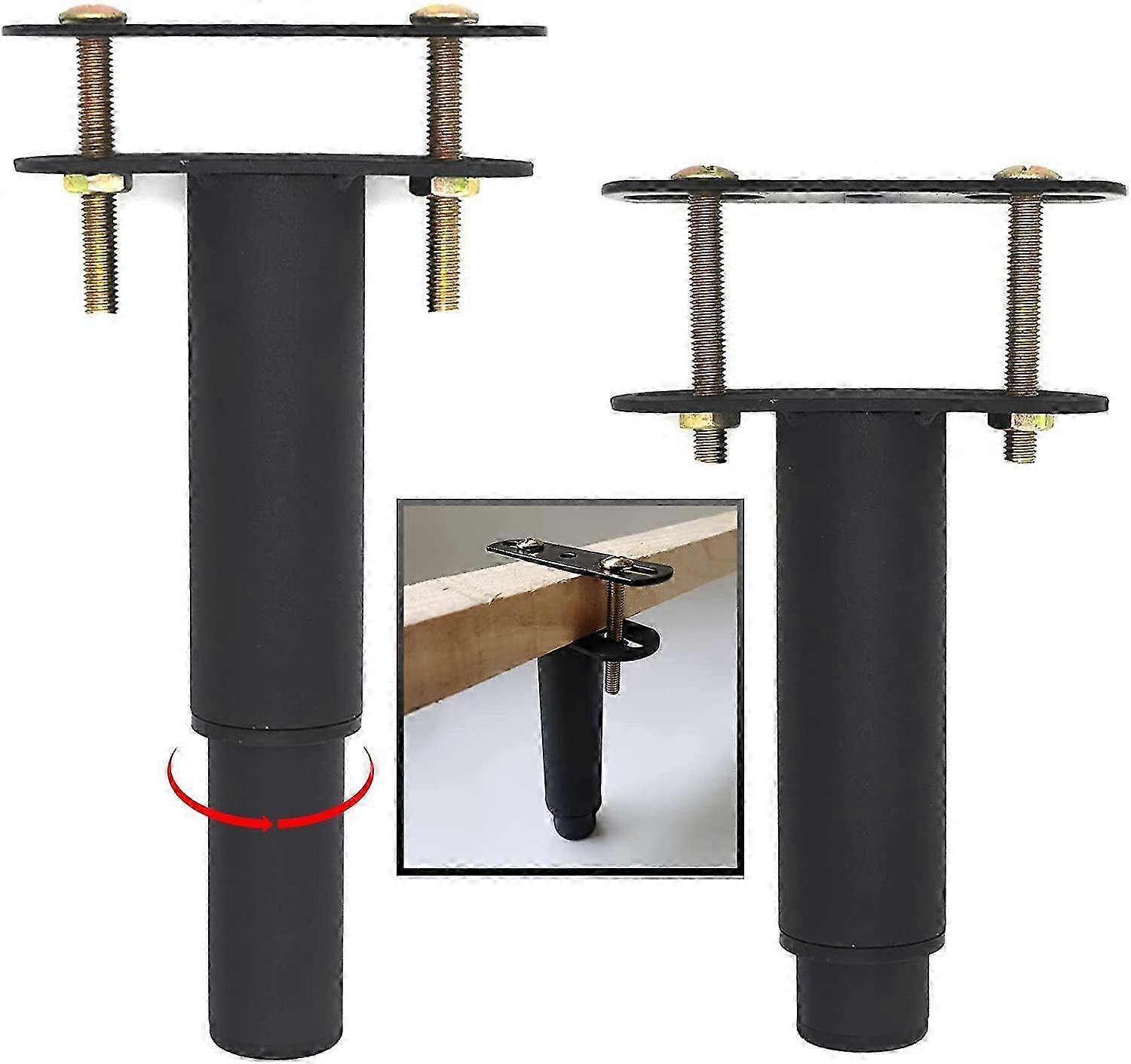 2pcs metal adjustable height center support leg for bed frame sofa cabinet