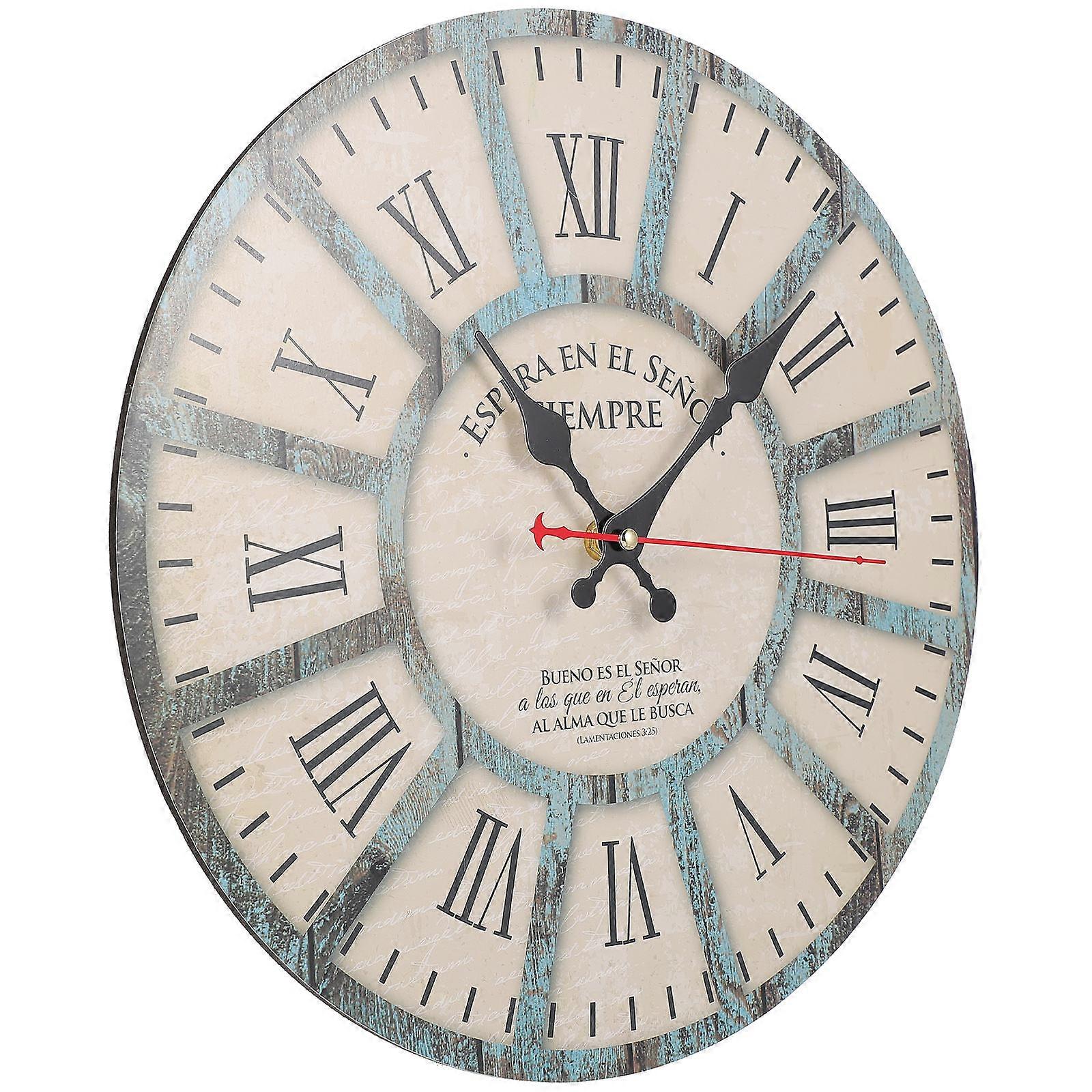 Wall Clock Decorative Modern Style Wall-Mounted Round Clock For Home Decoration Multi 35X35CM Timekeeping 1Pcs