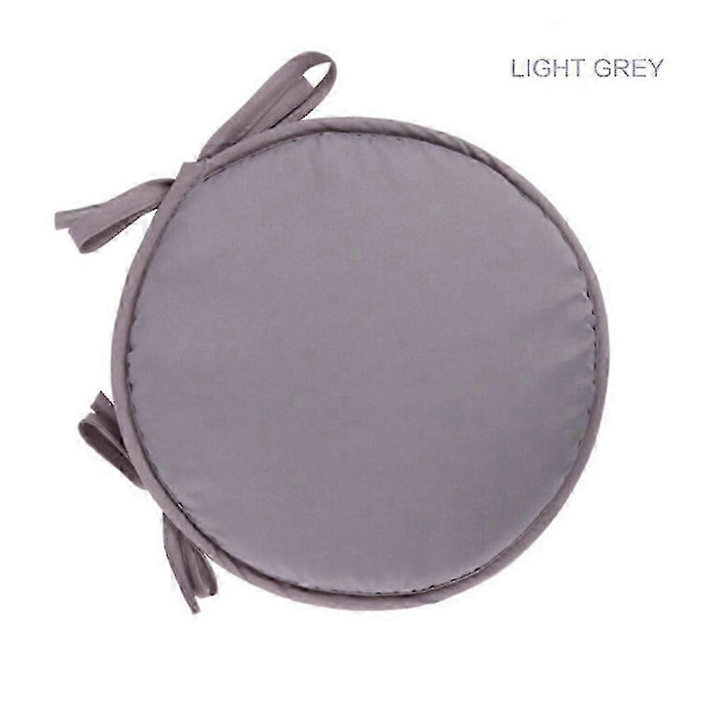 Plain Round Chair Seat Cushion Pad with Straps for Dining Kitchen Chairs
