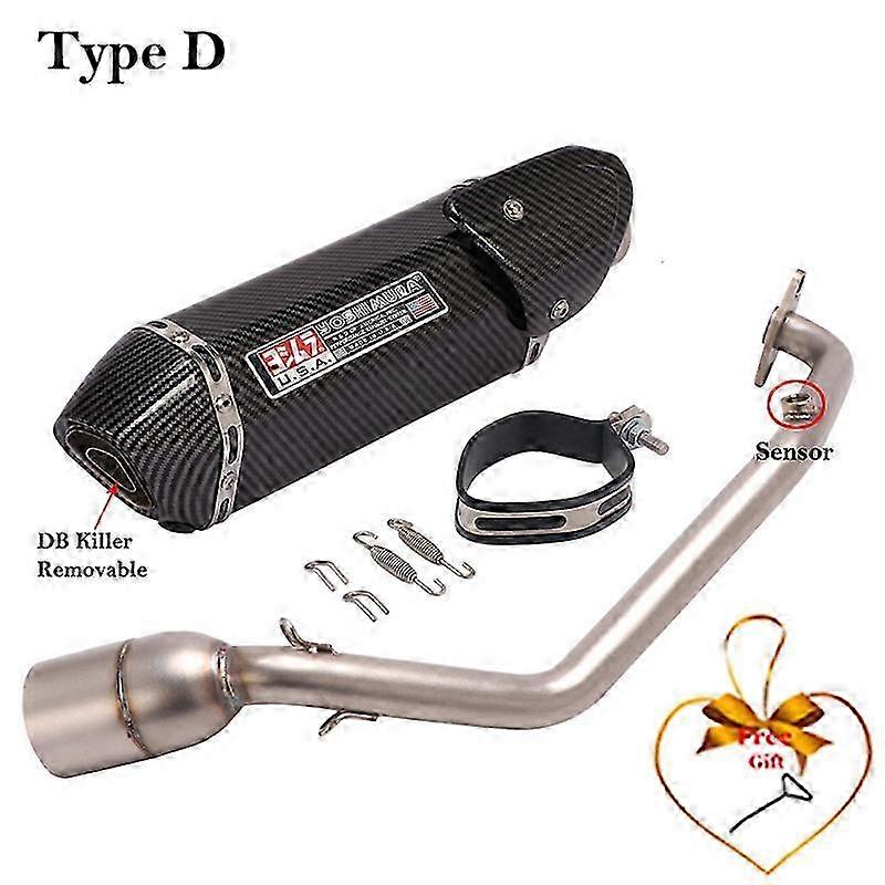 Complete Exhaust System for Motorbike, Front Mid Pipe Silencer with DB Killer for Compatible with Honda PCX125 PCX150 Models 125 150 Year 20