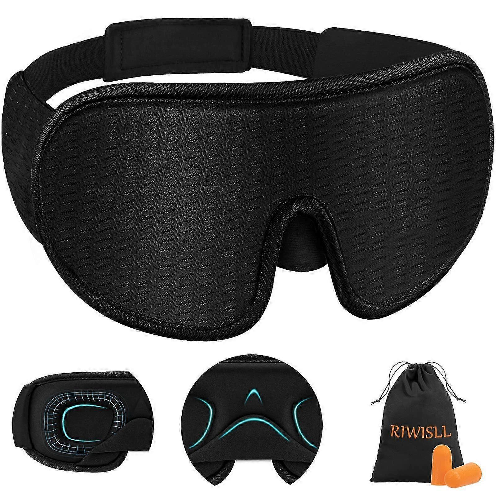 Super Soft 3D Contoured Cupping Eye Mask for Comfortable Sleeping