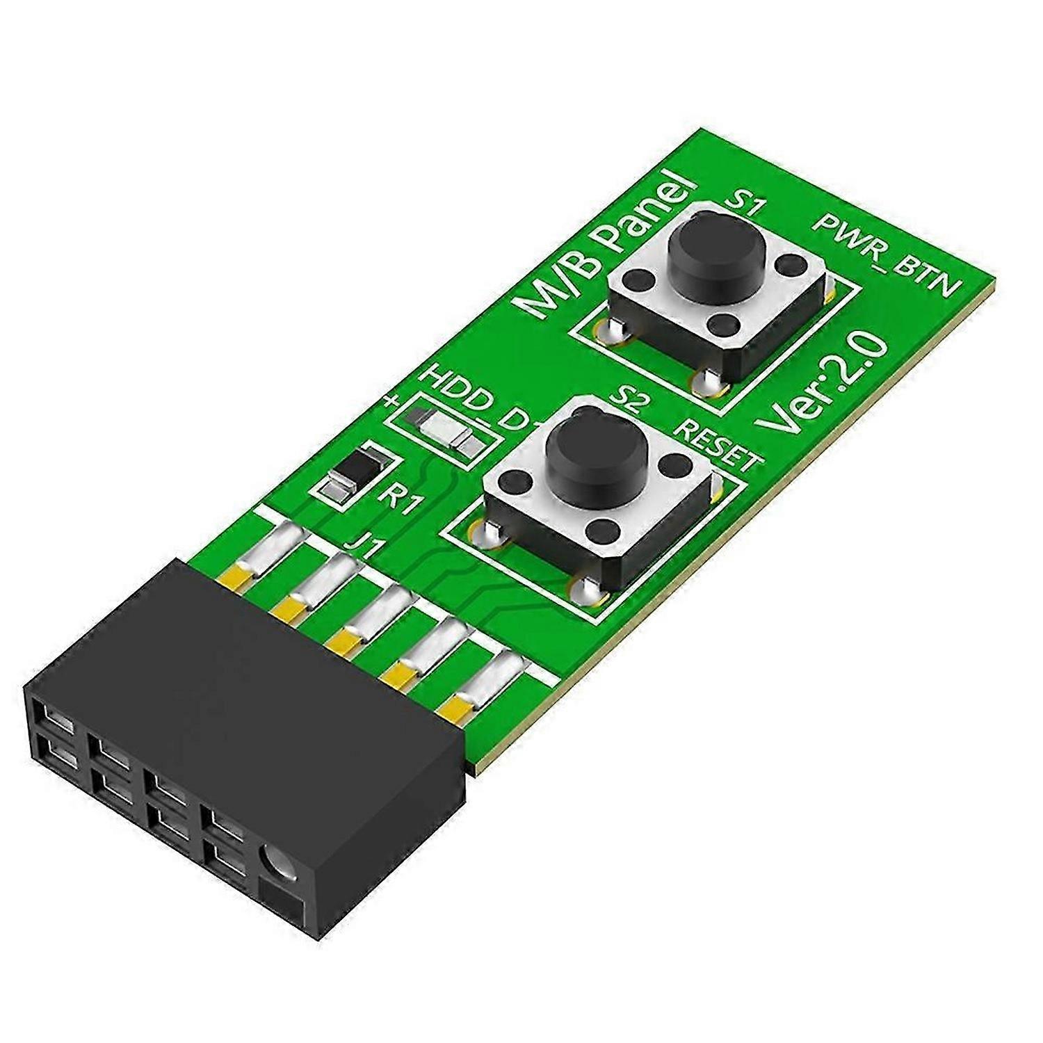 2x5 Pin Reset/Power On/OFF Switch Board Adapter for Desktop PC Motherboard