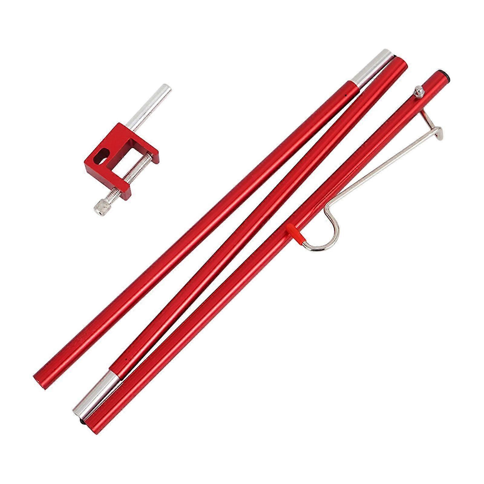 Outdoor Camping Lamp Pole Tent Folding Adjustable Plug In Red