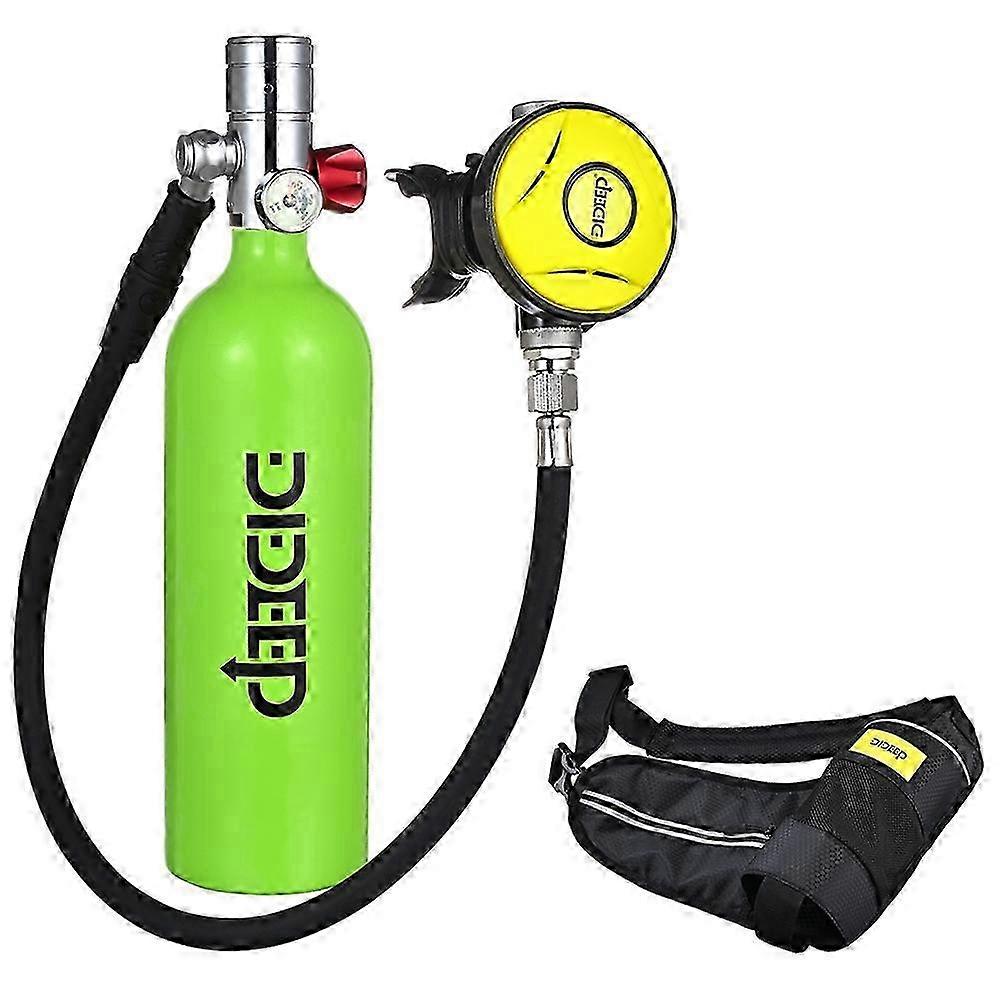 Scuba Diving Tank Oxygen Cylinder 1L with Carrying Strap - Suitable for Certain Brands - Black