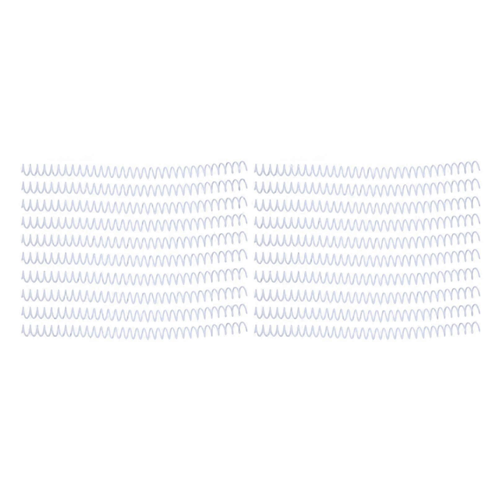 20Pcs Large Capacity Spiral Binding Coil 30 Holes 13mm Diameter Set Kit White
