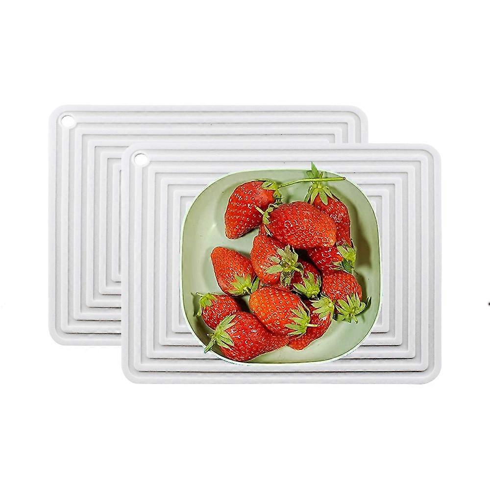 Silicone Pan Pad Square Thickened Heat Insulation Pad For Kitchen Multi-Function Heat Pad-White