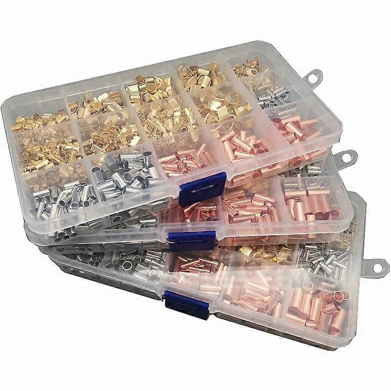 1box Copper Tube Connector Cold Pressed Terminal Crimping Buckle and Wire Buckle UShaped Hole Docking Terminal Terminal Ref: 5889