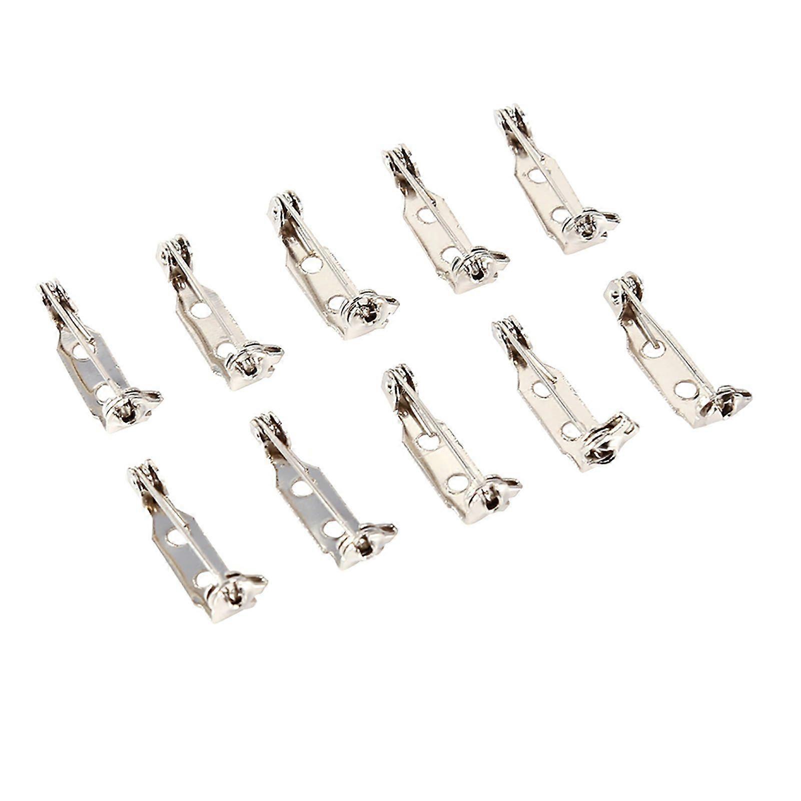 2025 Latest Model 50Pcs Bar Pins Brooch Lock Back Safety Catch Rolling DIY