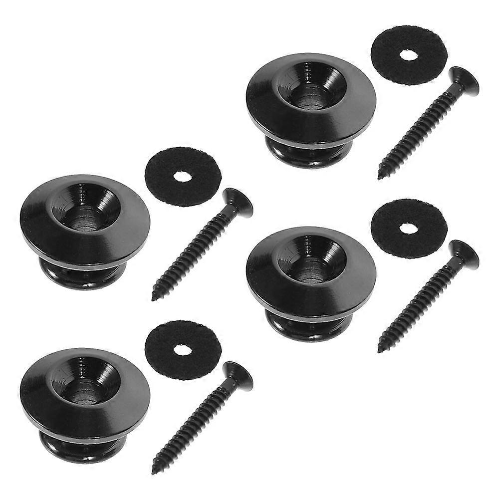 Metal Mushroom Head Guitar Strap Locks with Screws and Washers – Secure Locking Buttons for Electric, Acoustic, Bass, and Ukulele – Reliable End Pins