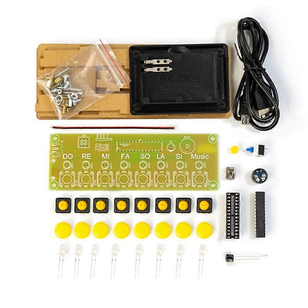 DIY 8 Buttons Electronic Piano Kit Music Note Board Soldering Practice Kit DIY Electronics Kit
