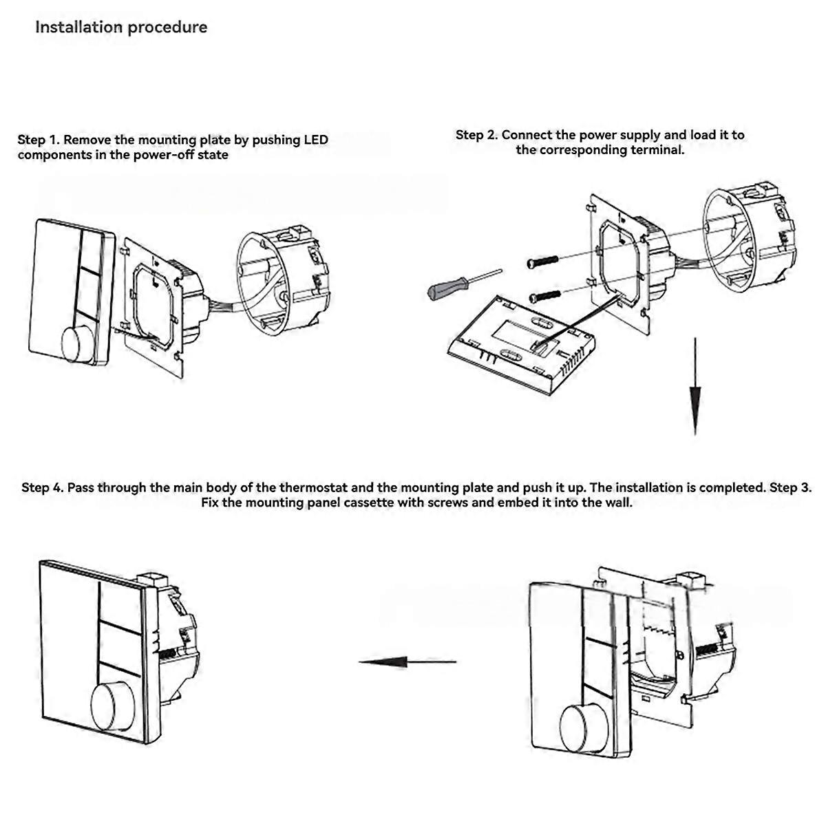 Tuya Smart Thermostats for AirConditioner with WIFI RemoteControl Smart Knob Thermostat LED Temperature Control Switch A