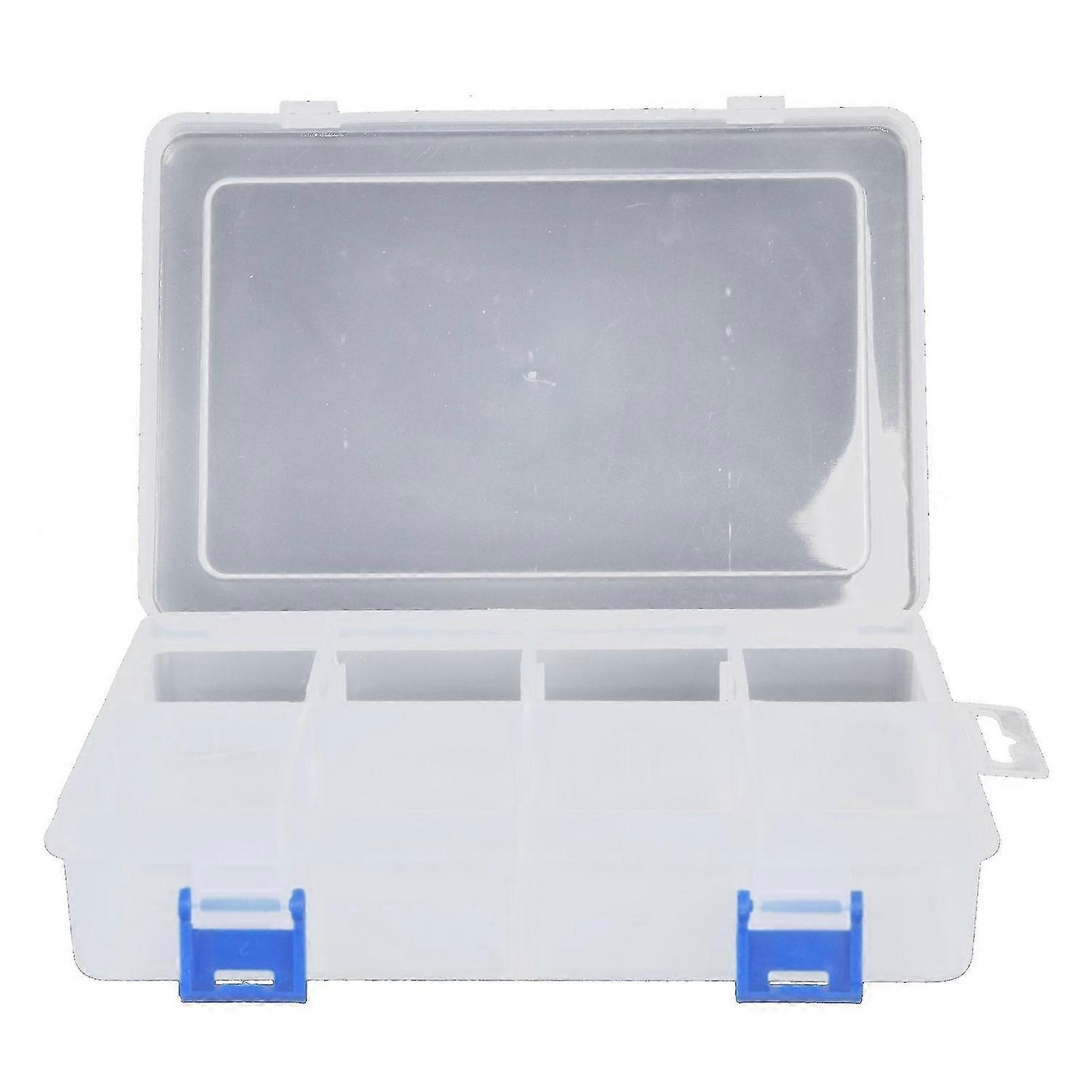 3Pcs Transparent Parts Box Removable Separate Grid Hardware Tools Organizer PP Storage Case8 Grid