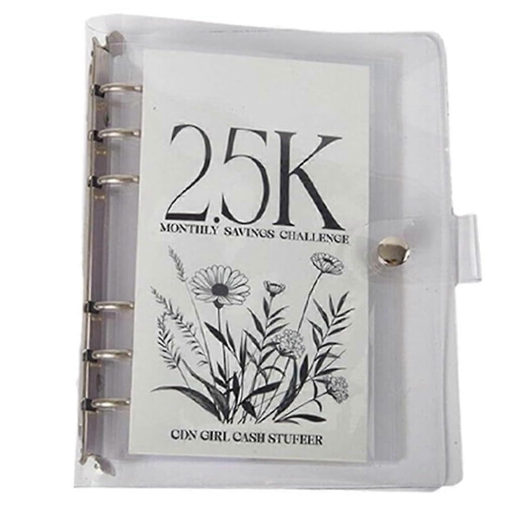 12-Month Financial Goal Completion Folder with Savings Envelopes for 2.5K Challenge Budgeting System