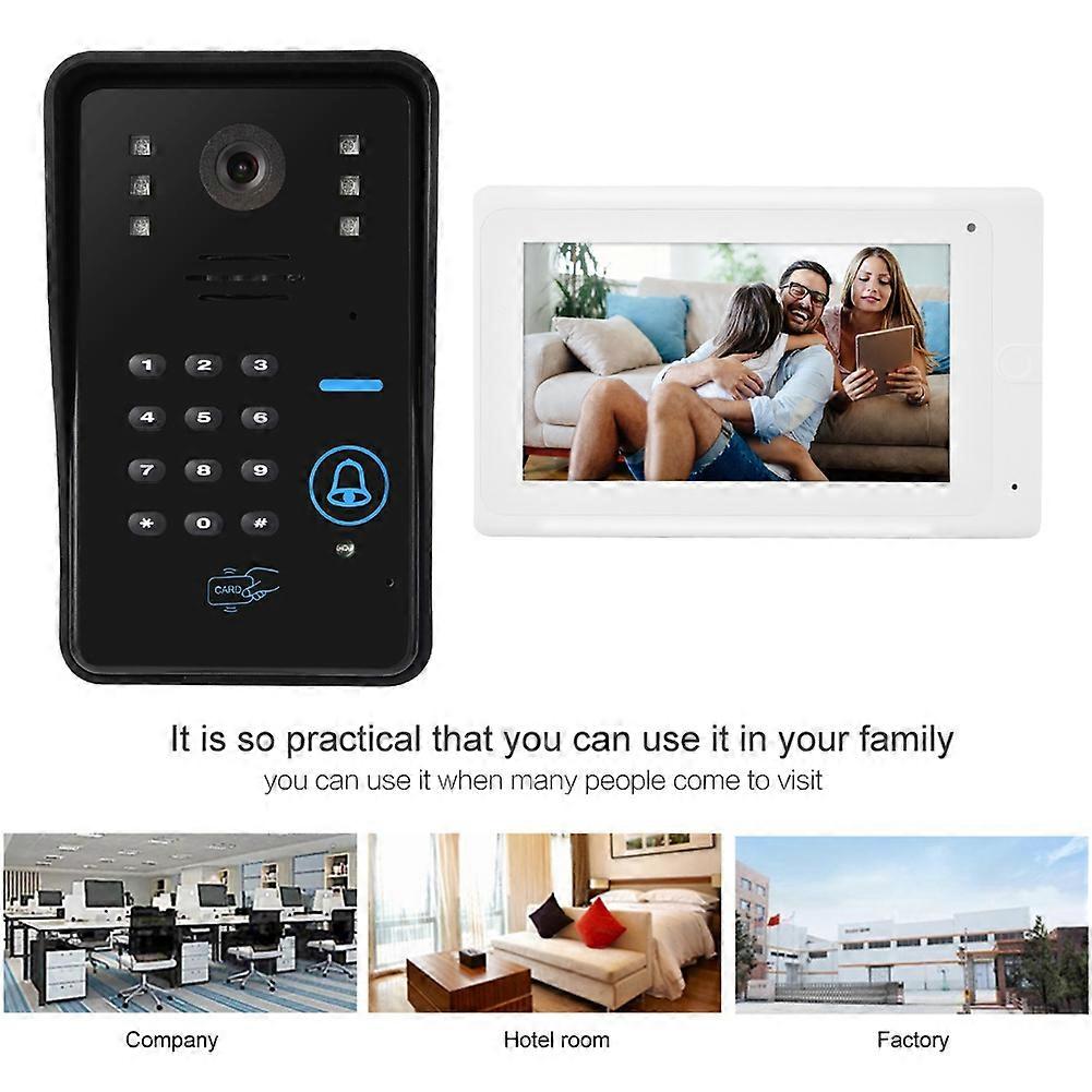 7 inch LCD Wired Video Intercom Doorbell App Control Smart WiFi Door Bell