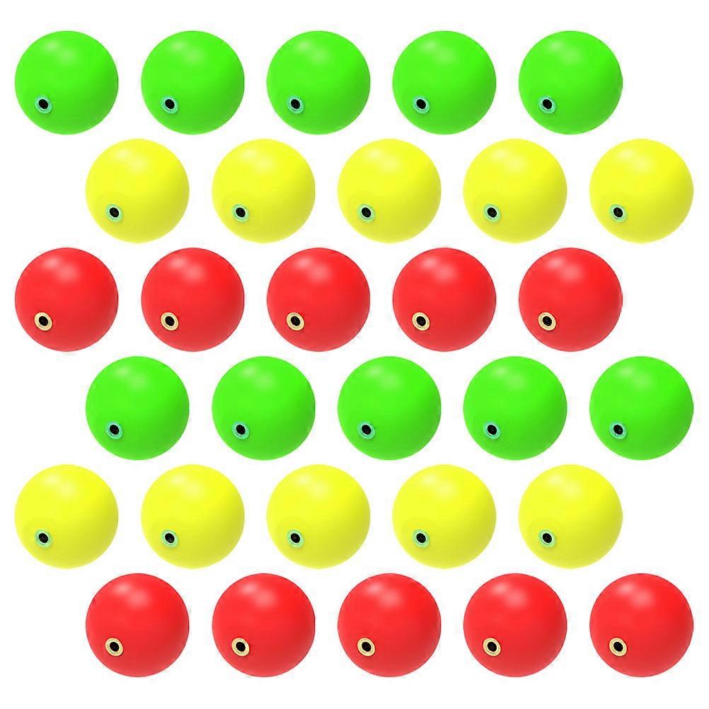 Fishing Tool Floating Fishing Bead Red Round Buoyancy Indicator 30Pcs