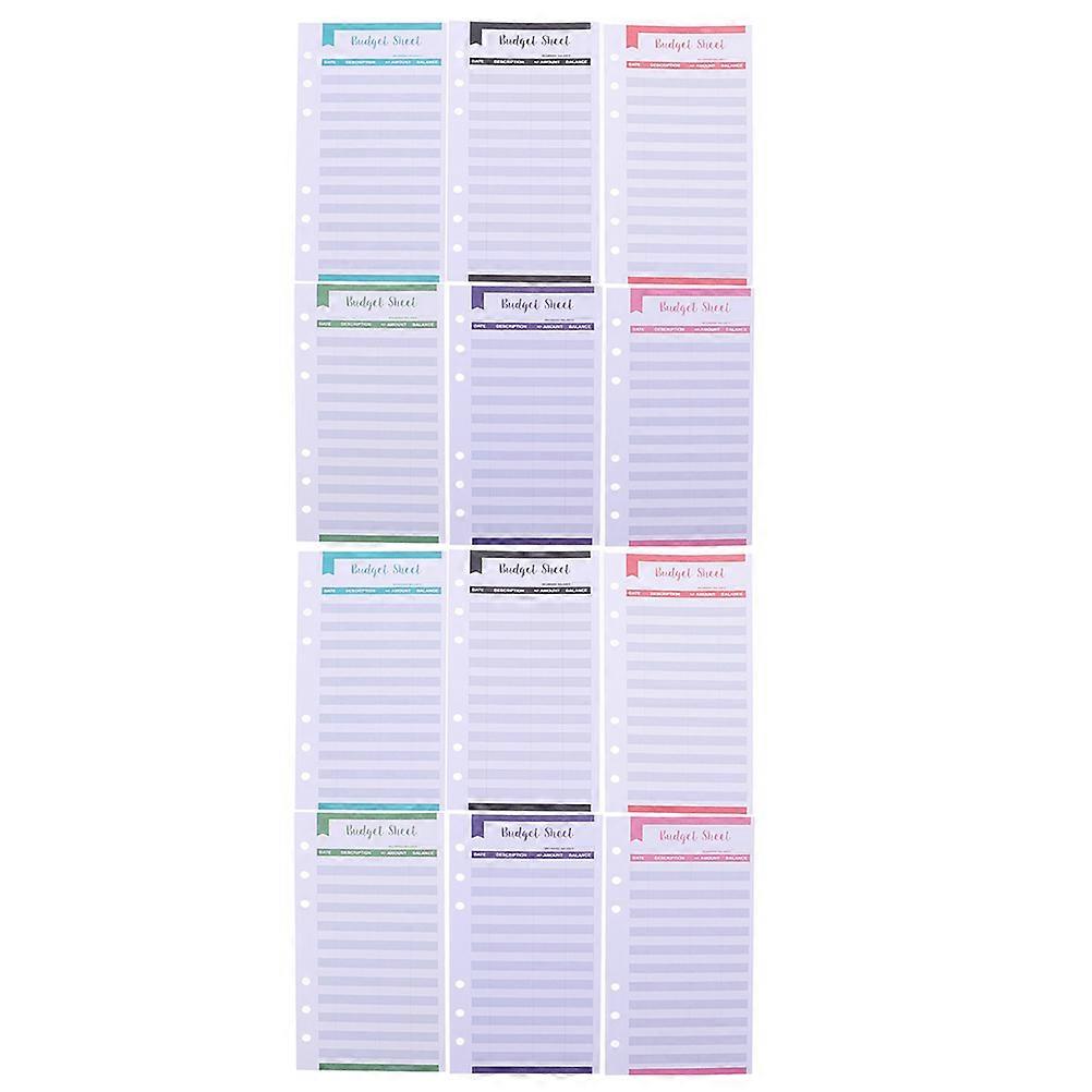Budget Planner Notepad Household Budget Planners Financial Management Portable Design Assorted Color 24Set