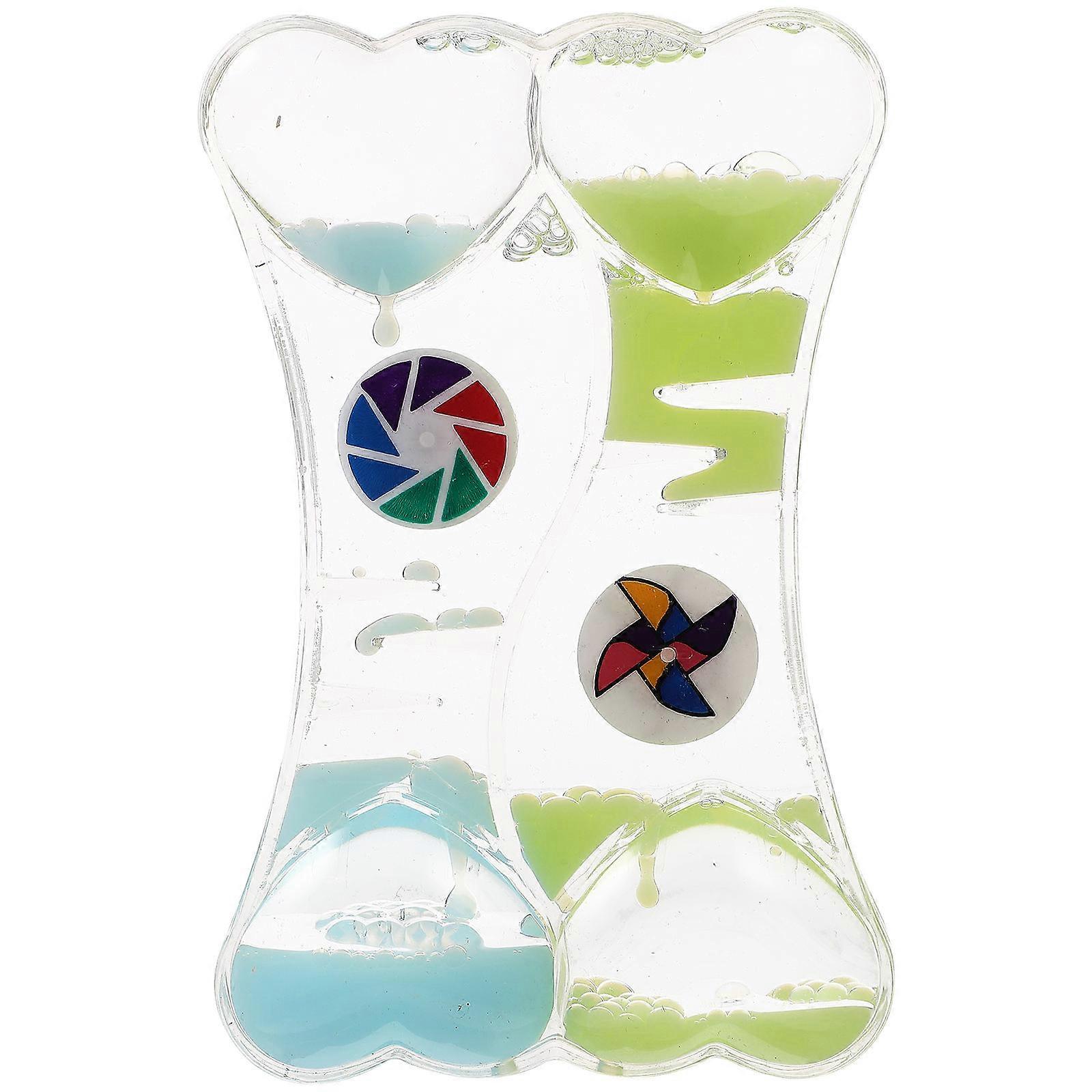 Creative Hourglass Dynamic Liquid Timers Acrylic Material For Bedroom Quiet Entertainment 1Pcs