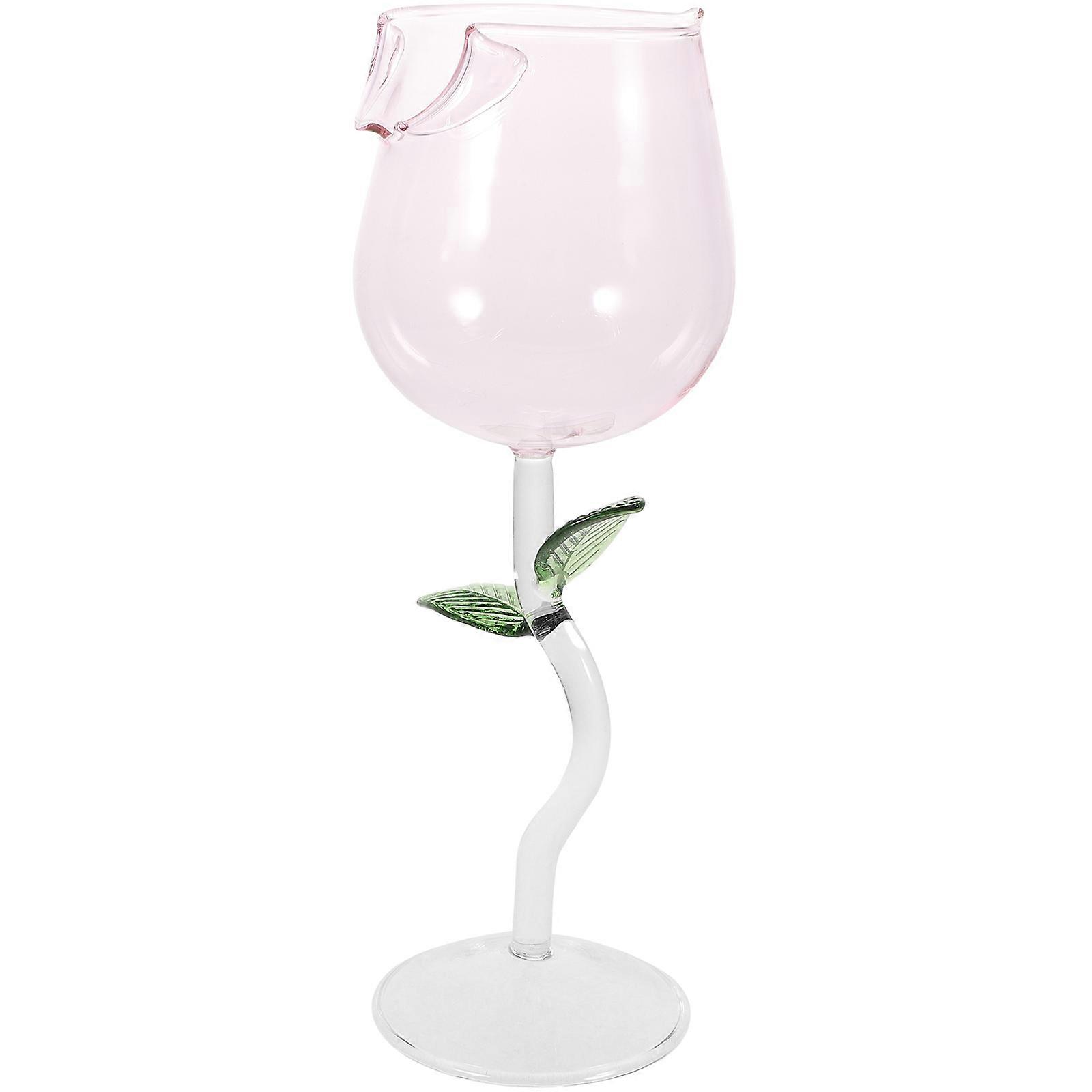 Drinking Glassware Red Wine Glass Elegant Stemware For Party Heat Resistant Borosilicate Glass 1Pcs