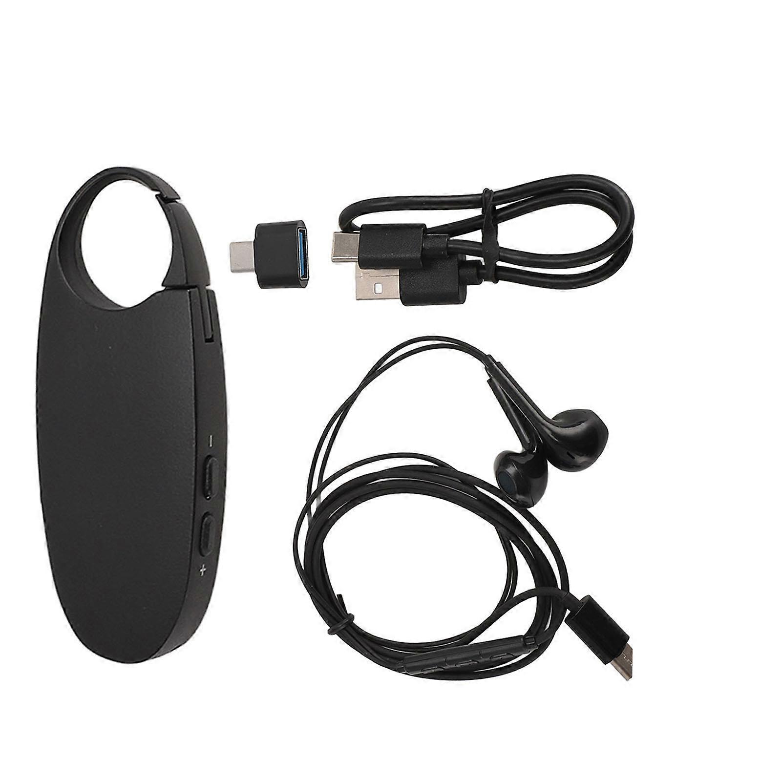 AI Noise Cancelling Voice Recorder with 64GB, 70H Battery, MP3 Player, USB-C, Magnetic