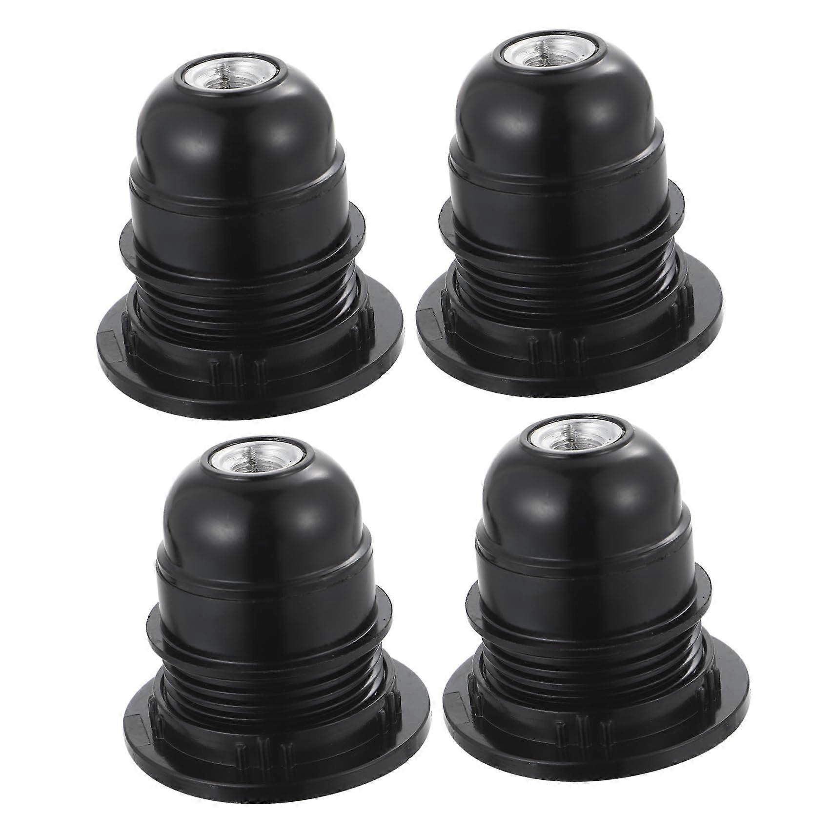 E27 Duroplast Lamp Holder with Aluminium Cover, Self-Locking Screw Base Compatible with Table and Ceiling Light Bulbs