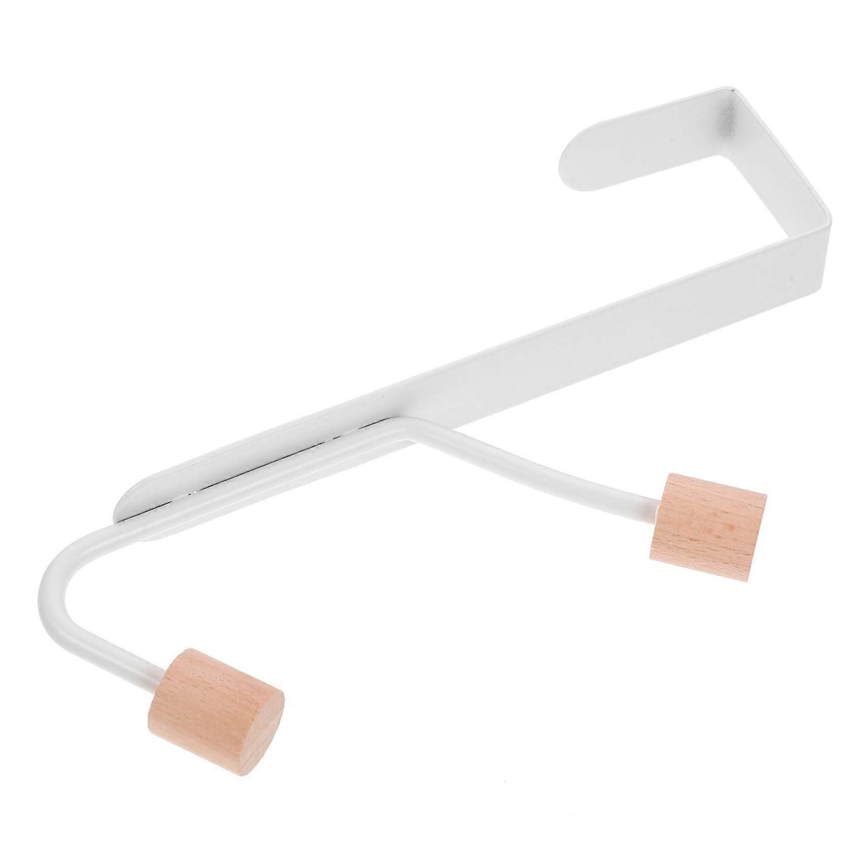 No-Drill Door Hooks For Behind-Door Storage, Space-Saving Hangers For Coats Hats Keys, Sturdy, White