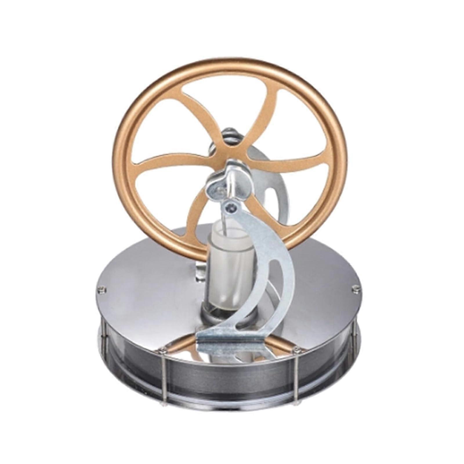 Motor Steam Heat Educational Model Toy Low Temperature Motor Model Generator Desk Model Gold