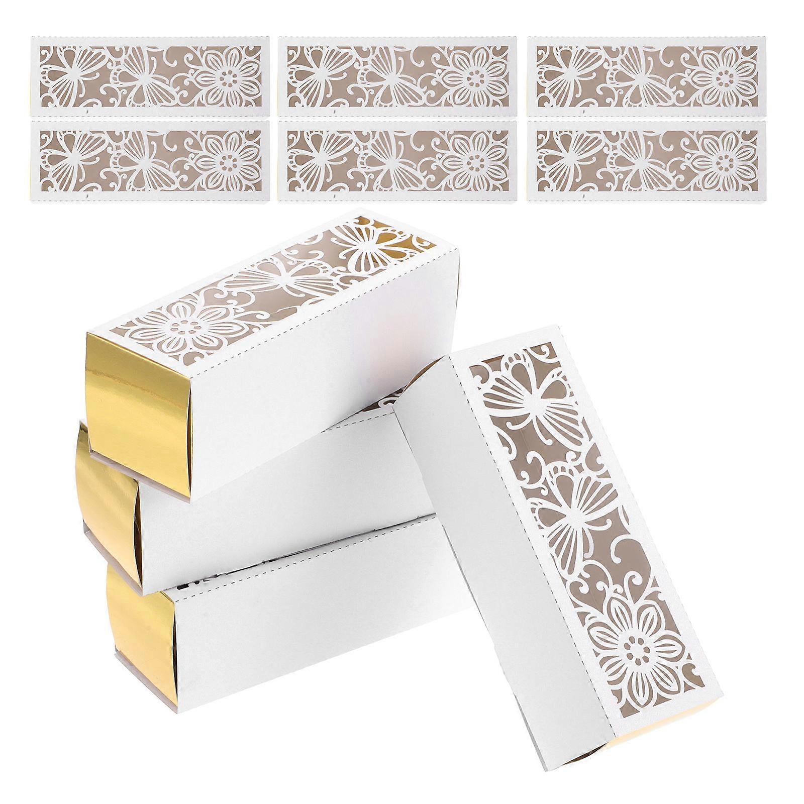 50pcs Elegant Hollow Present Boxes for Weddings, Showers & Parties – Unique Cut Design, Generous Capacity for Chocolates & Treats