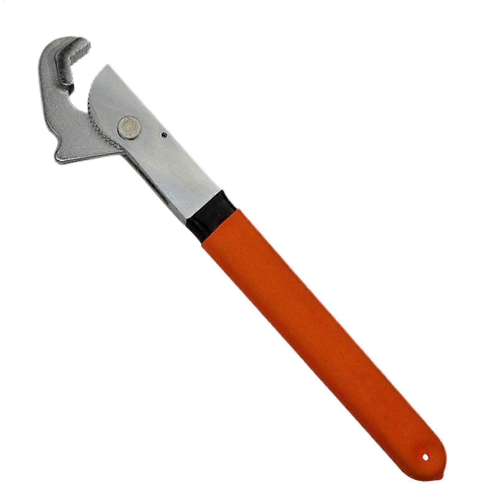 Adjustable pipe wrench, locking adjustable wrench, automatic size, quickrelease wrench for plumbing, machinery, work, 25.4 cm.