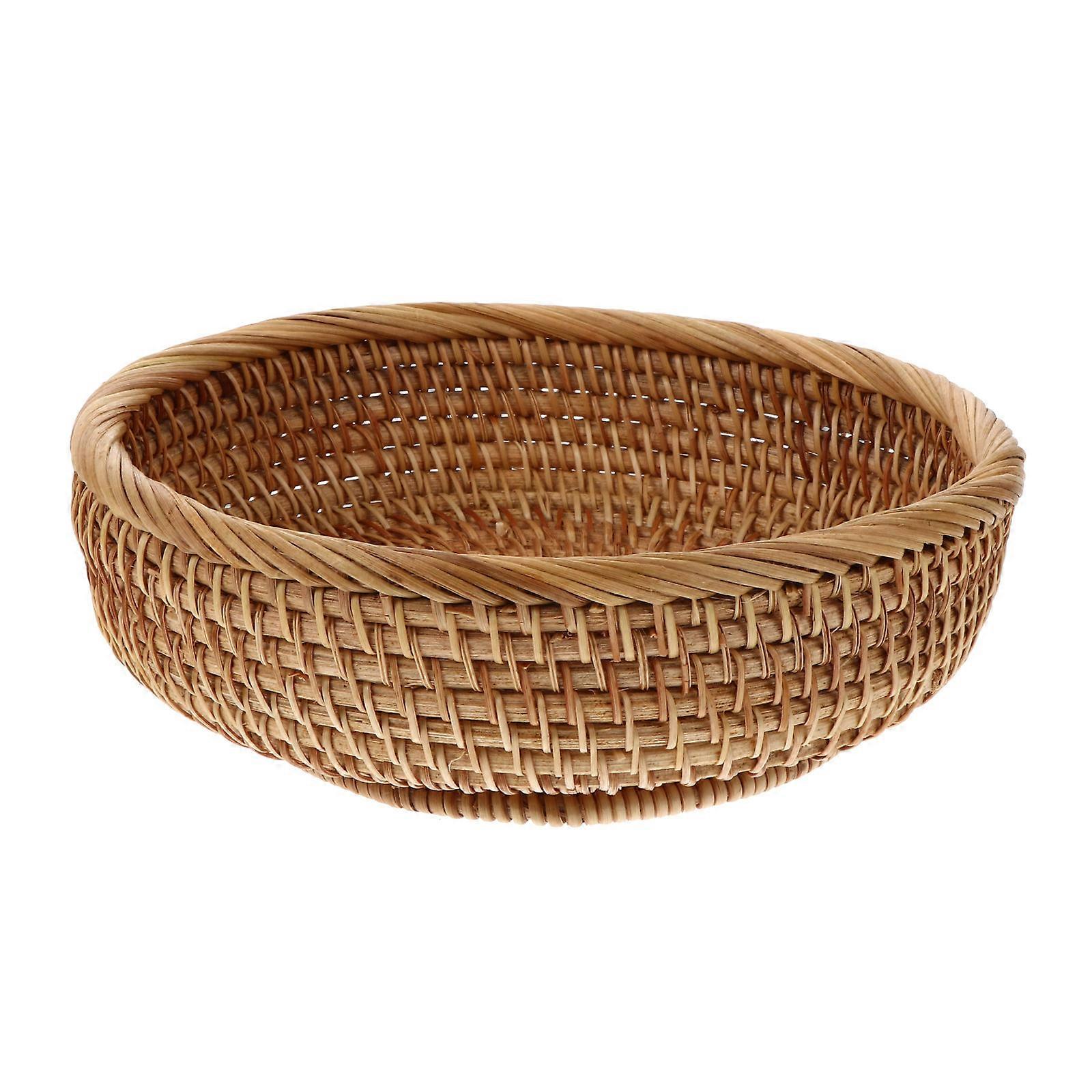 Light Brown Storage Basket for Home Use Made of Synthetic Material Perfect for Organizing