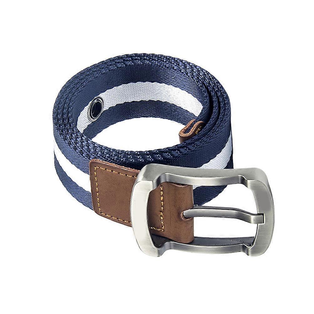Casual Belts for Men Tactical Rectangular Shape Navy Blue Canvas Hiking Accessory 1Pack