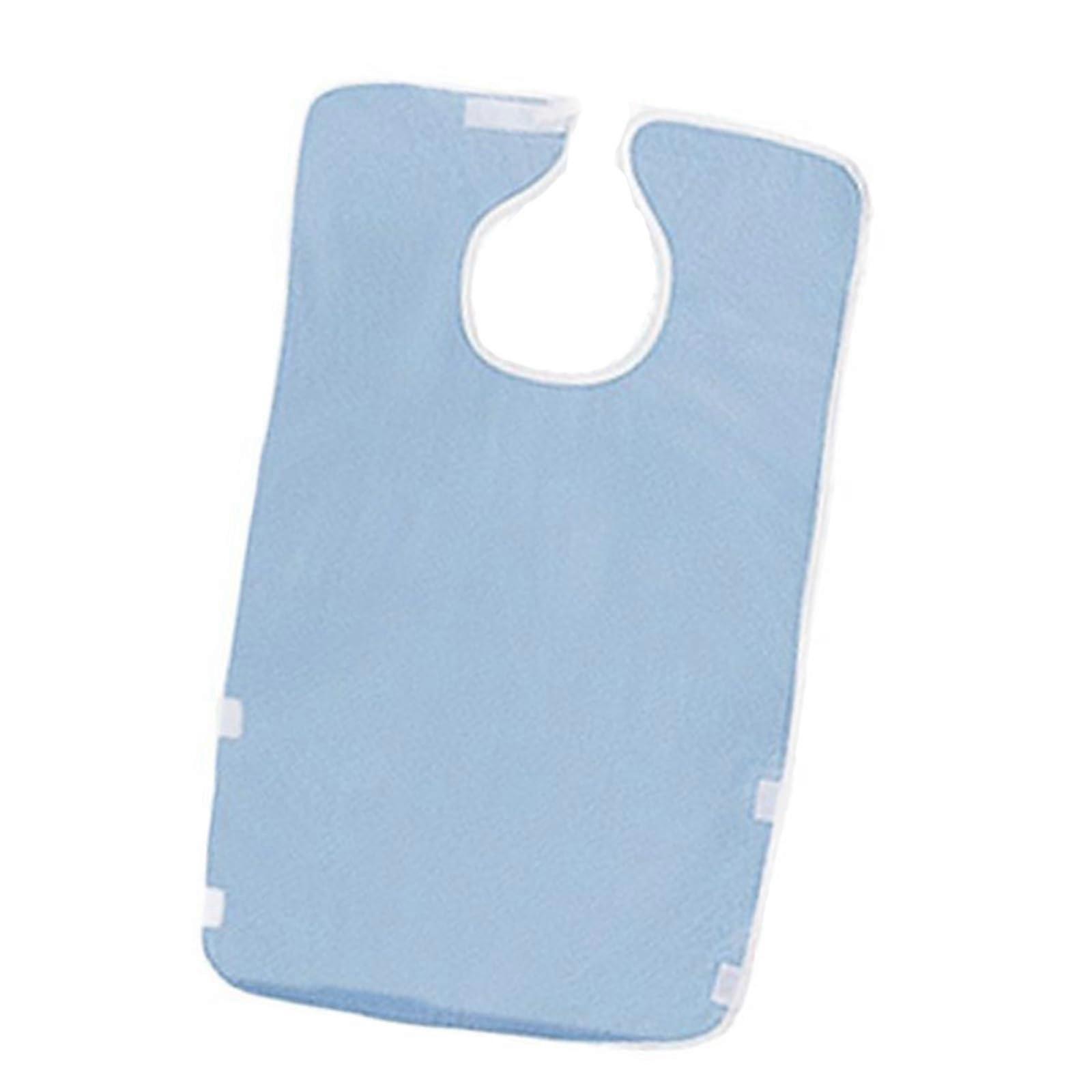 Reusable Washable Terry Towelling Large Size Absorbent Breathable Elderly Apron Meal Time Machine Washable Sky Blue